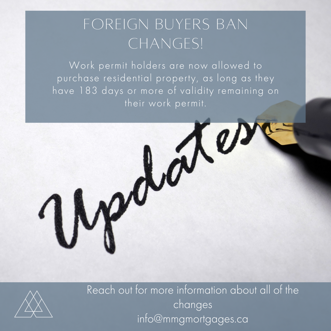 Foreign Buyers Ban Update!