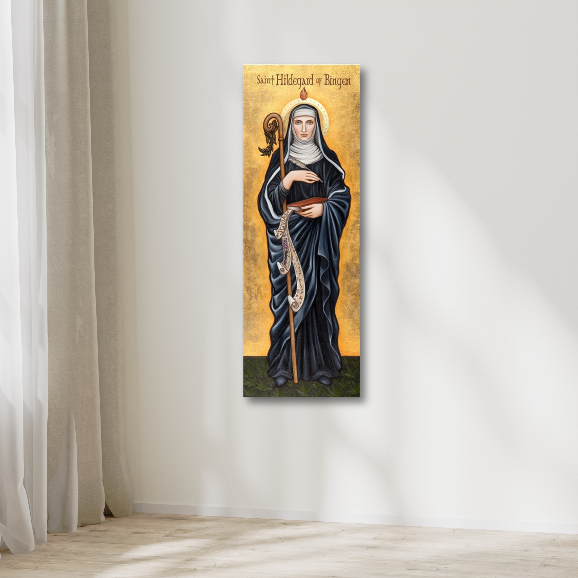 St. Hildegard of Bingen - Giclee on Canvas