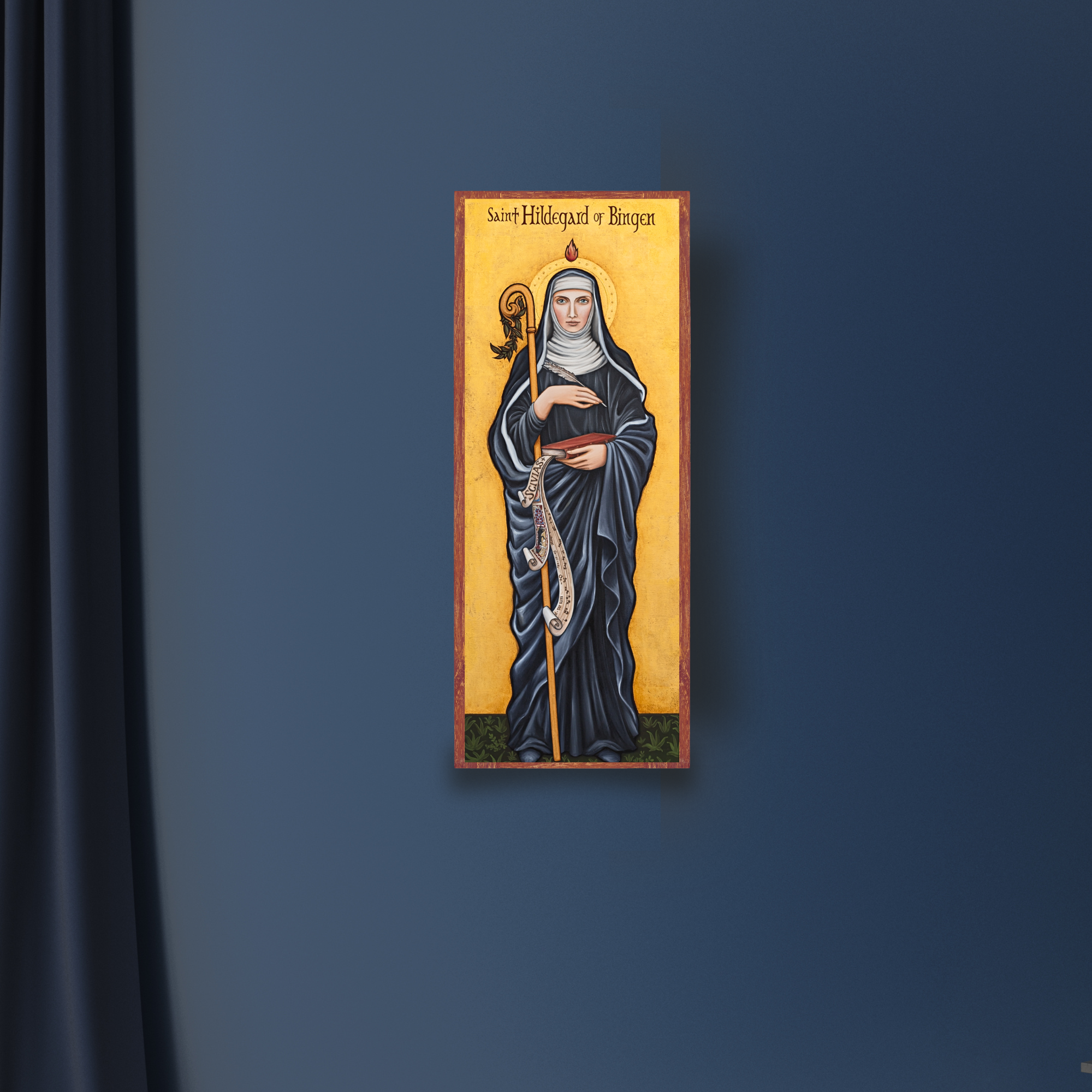 St. Hildegard of Bingen - Print on Icon Board