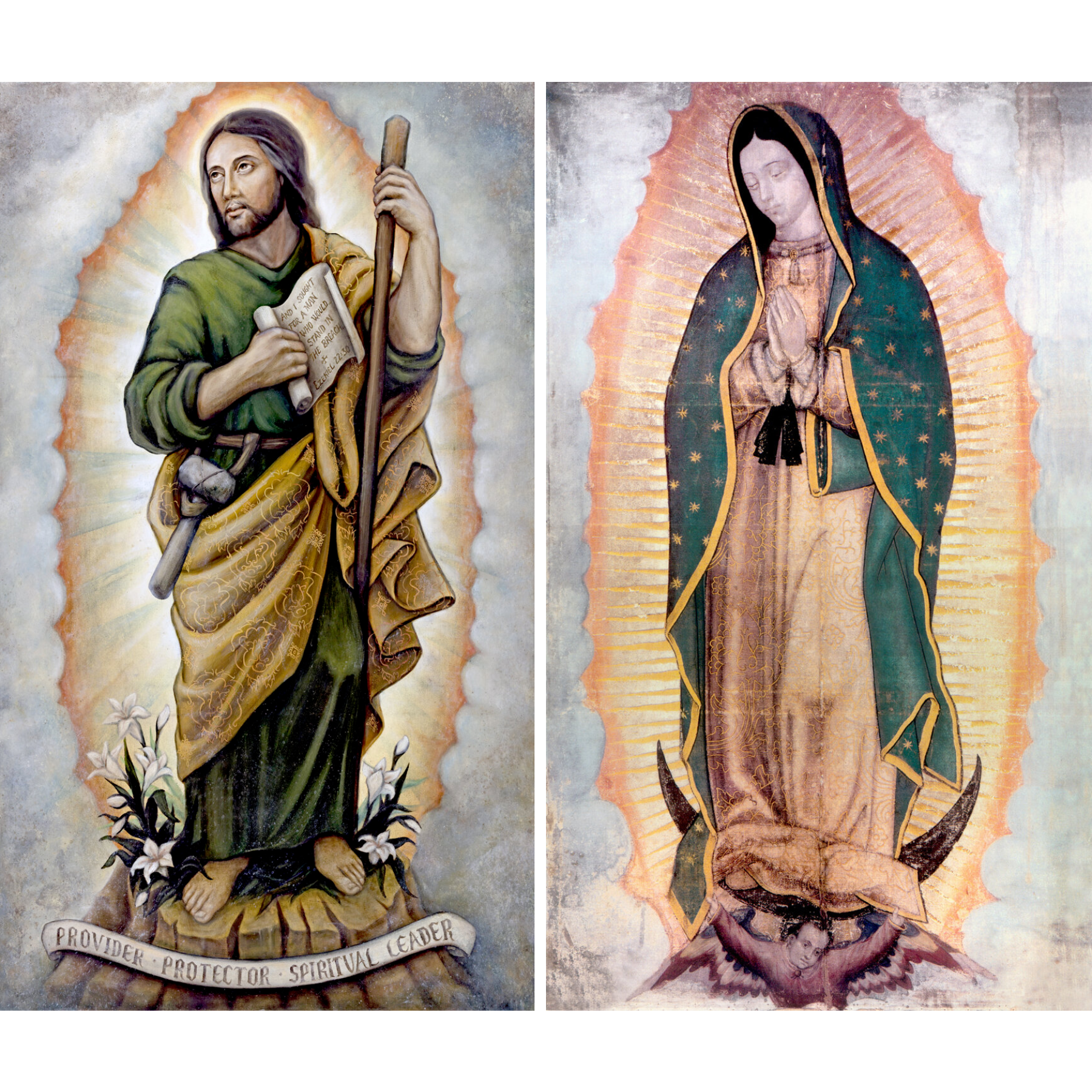 Pair - St Joseph the Worker and Our Lady of Guadalupe