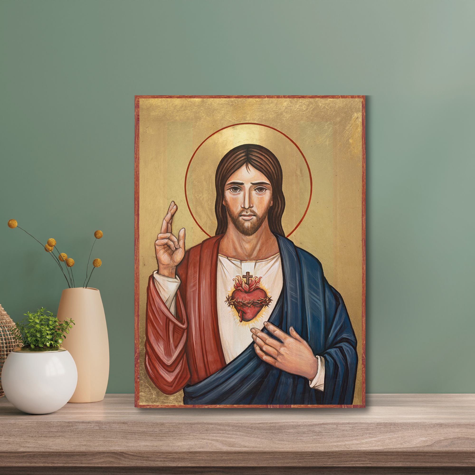 Sacred Heart of Jesus - Print on Icon Board