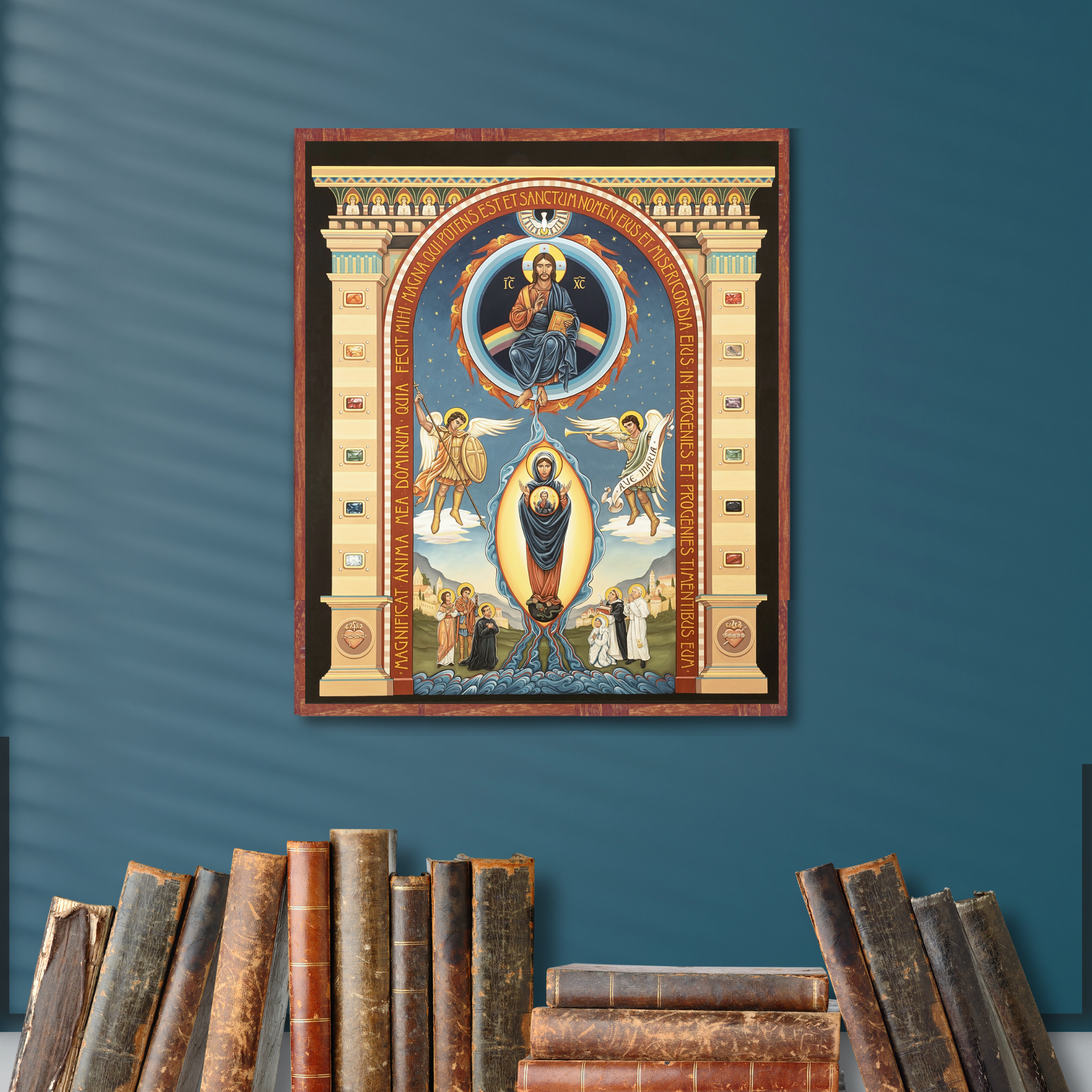 Christ in Glory and Mary - Print on Icon Board