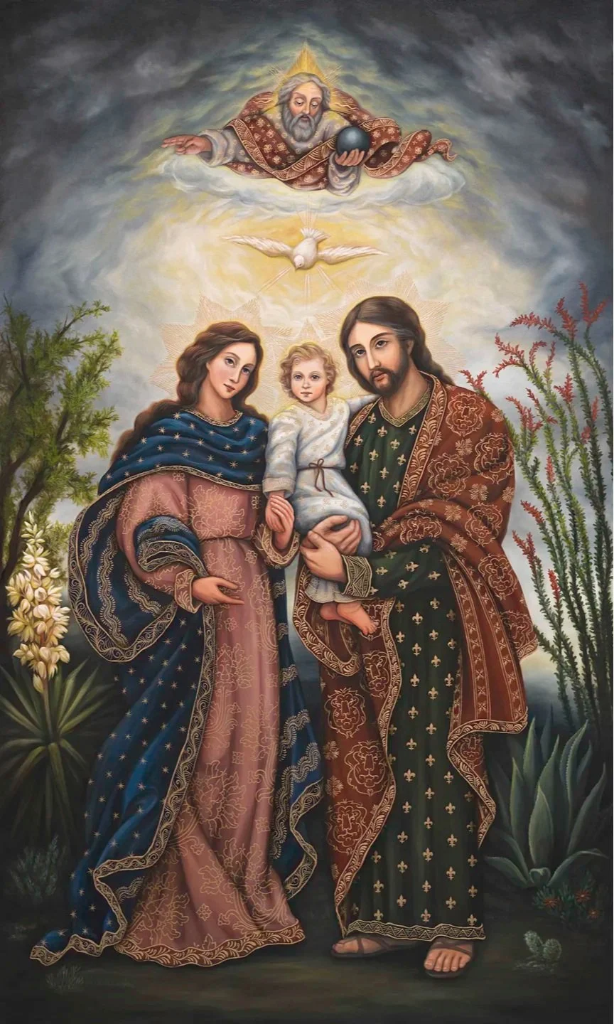 The Holy Family, original sacred art by Ruth Stricklin of New Jerusalem Studios