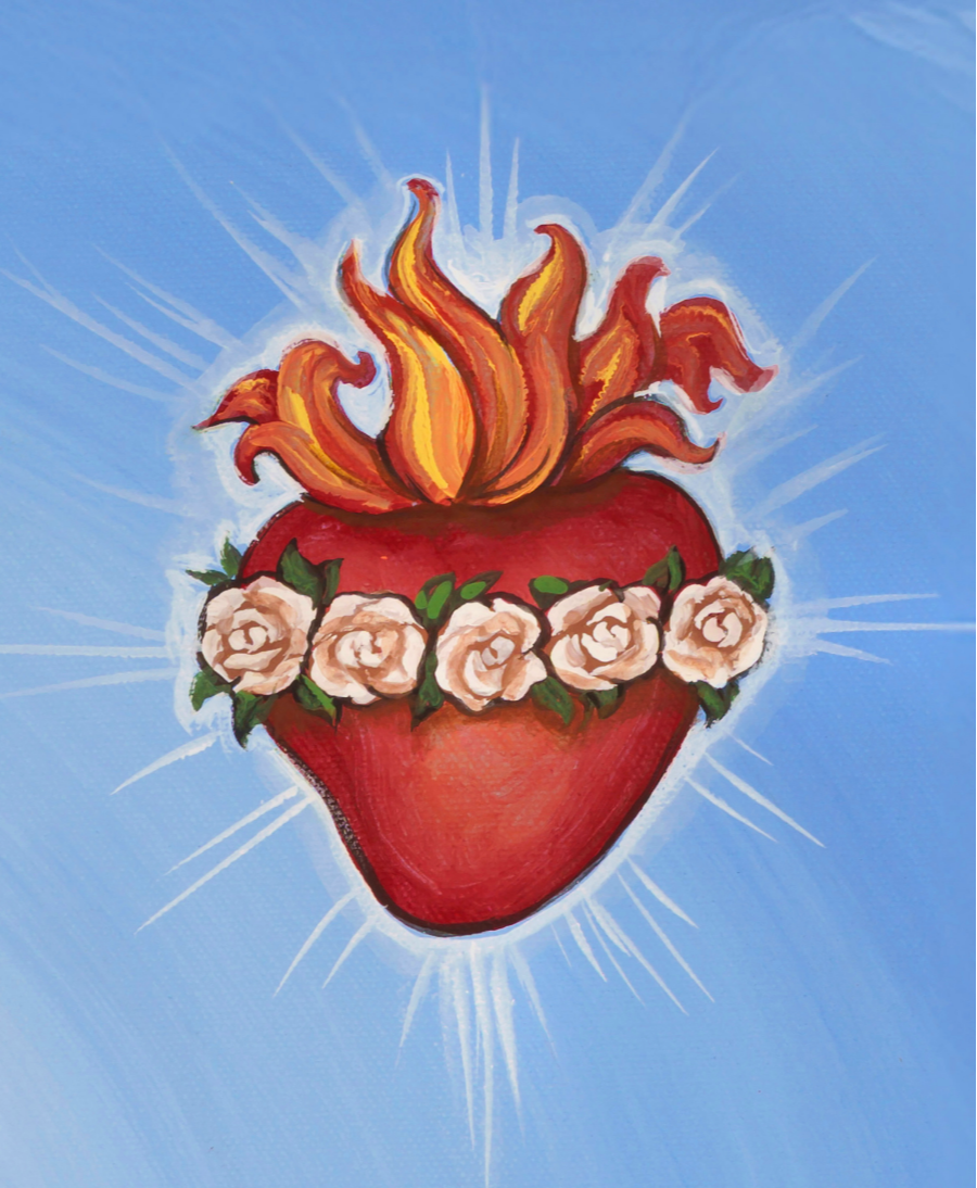 Immaculate Heart, original sacred art by Ruth Stricklin of New Jerusalem Studios