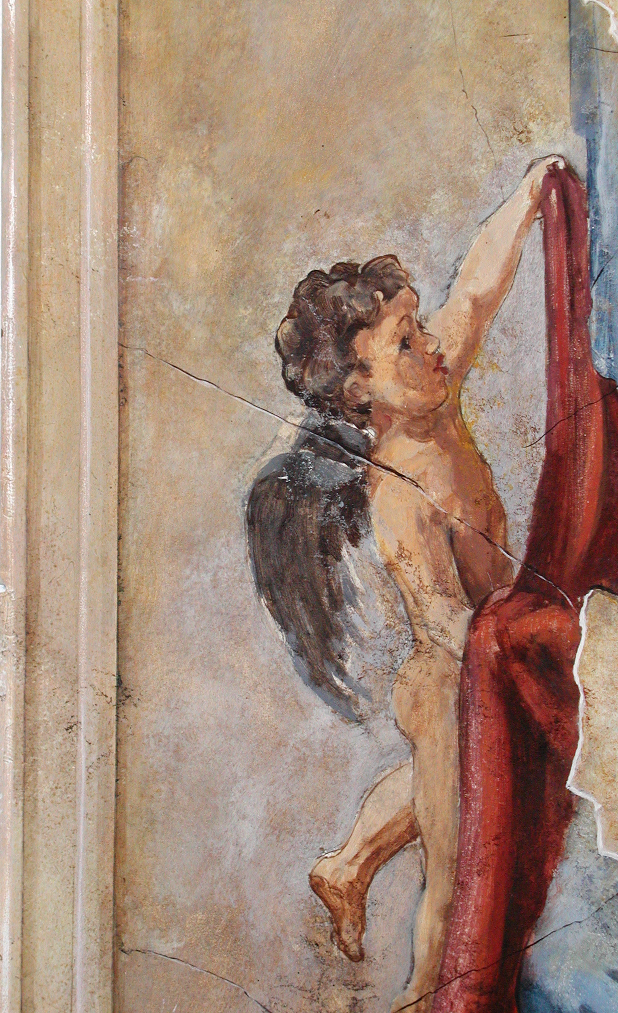 Old fresco detail