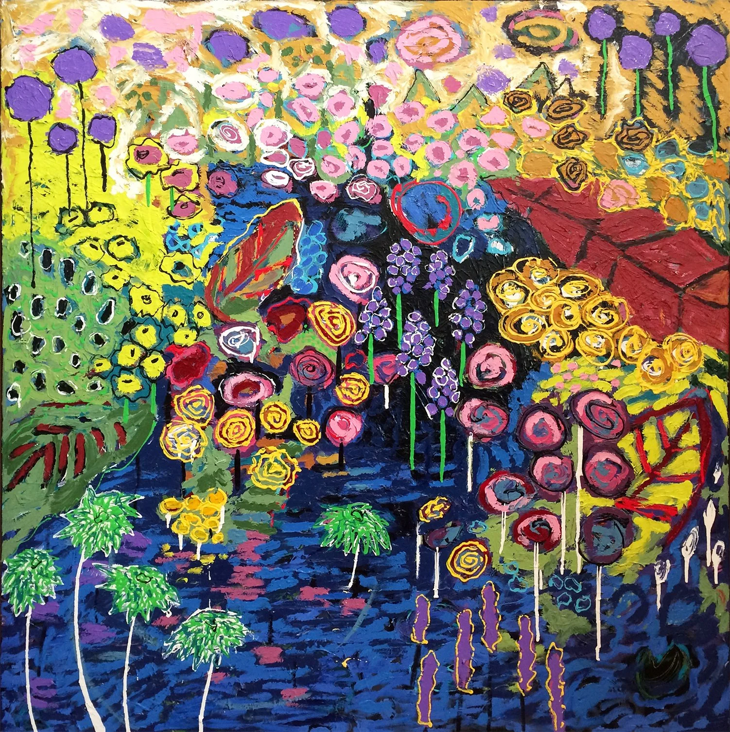 Blue Path, acrylic on canvas, 48" x 48", SOLD