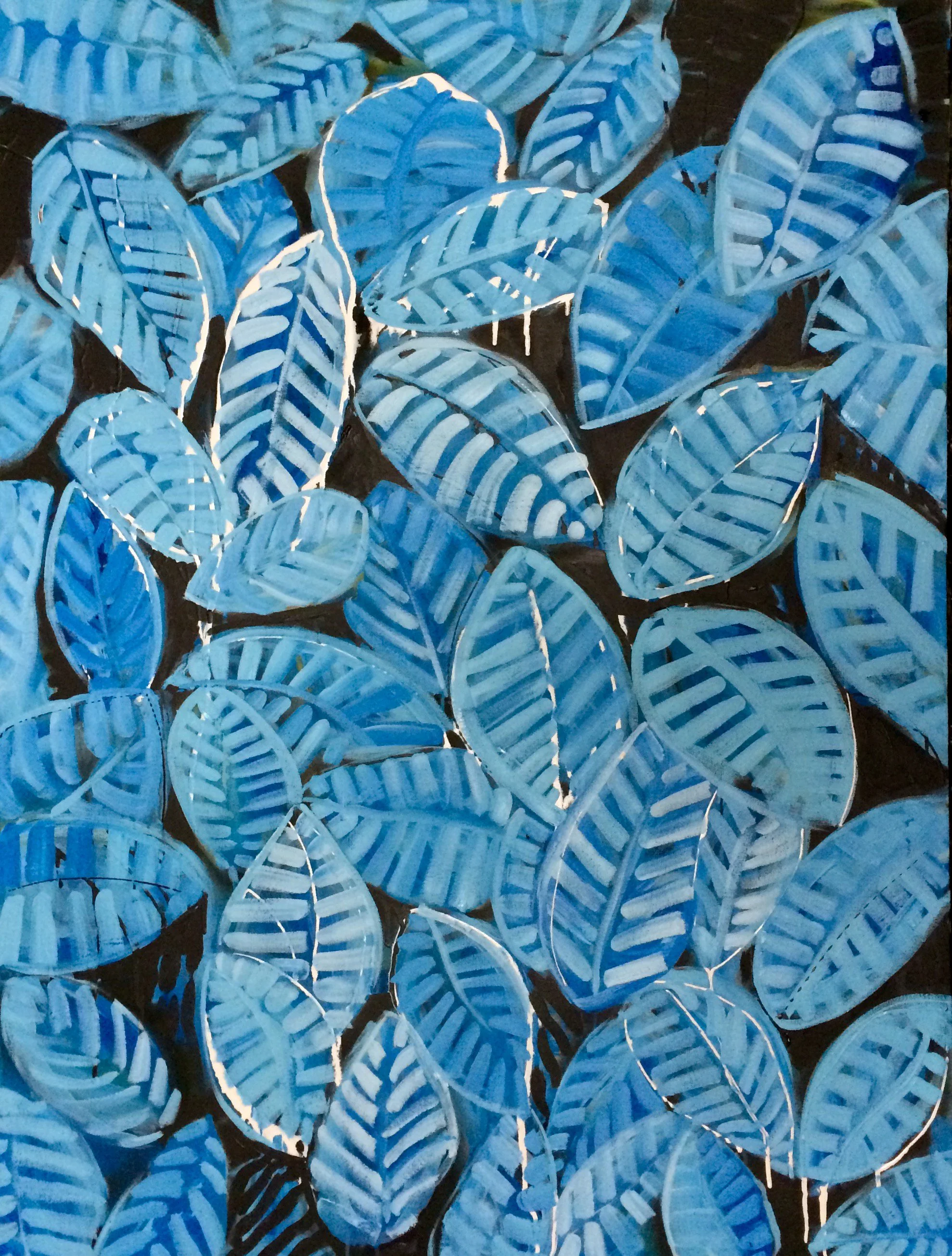 Falling Leaves, acrylic on canvas, 48" x 60", SOLD