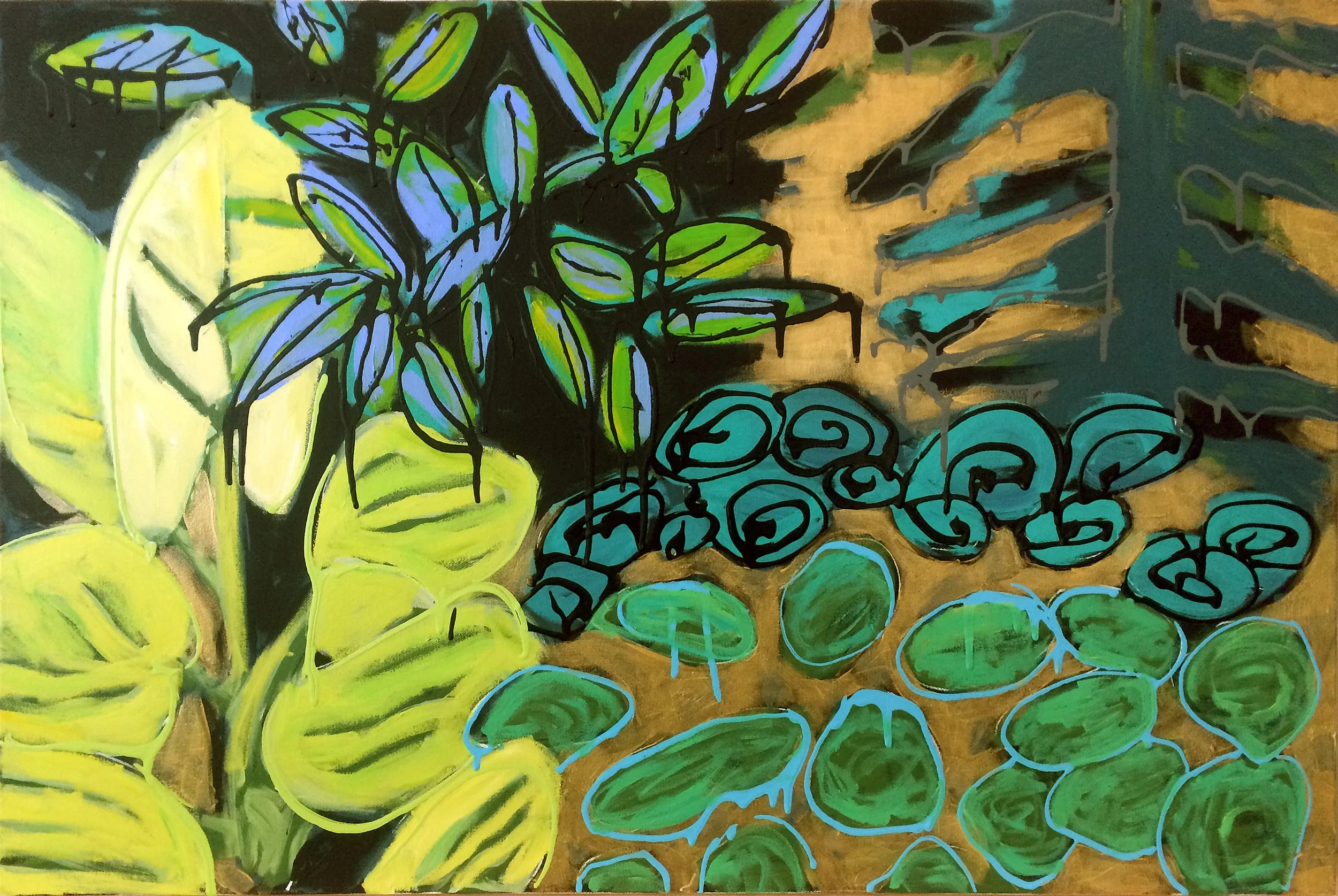 Safe Place, acrylic on canvas, 24" x 36", SOLD