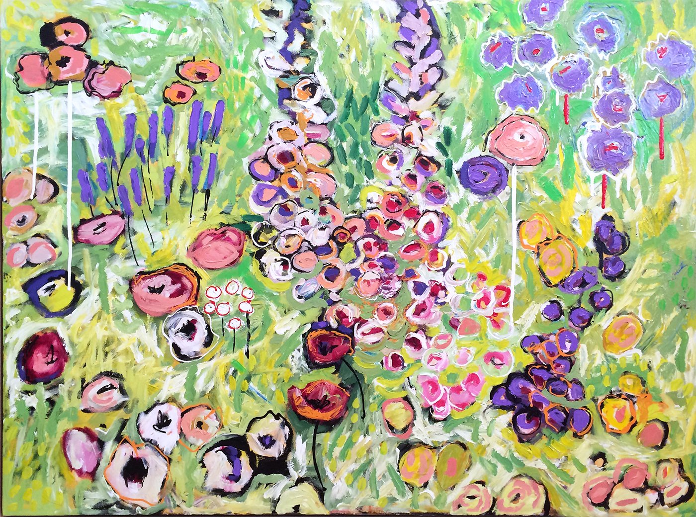 Yellow Field, acrylic on canvas, 48' x 60", COMMISSION