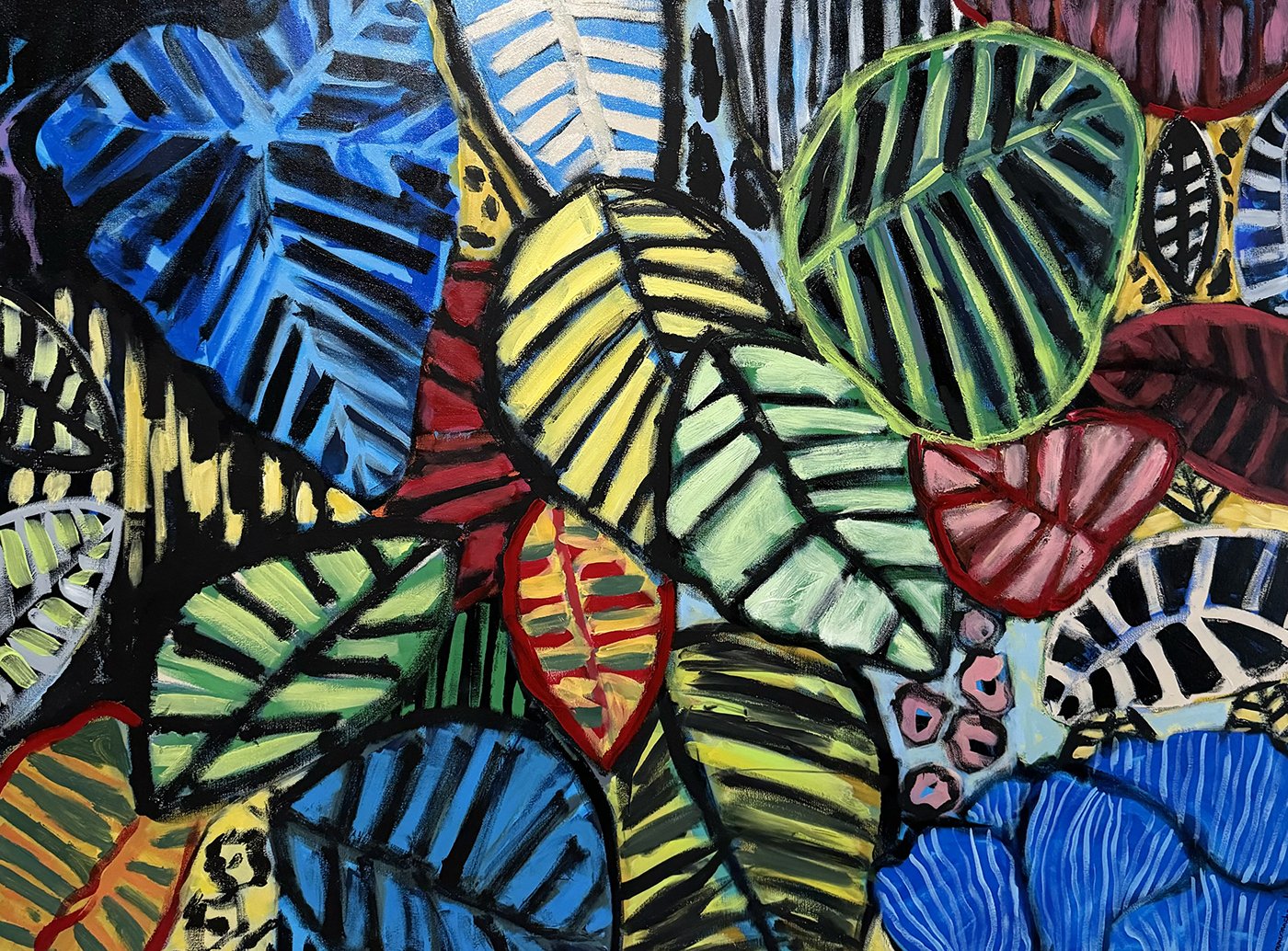 In the Beginning, acrylic on canvas, 36" x 48", SOLD