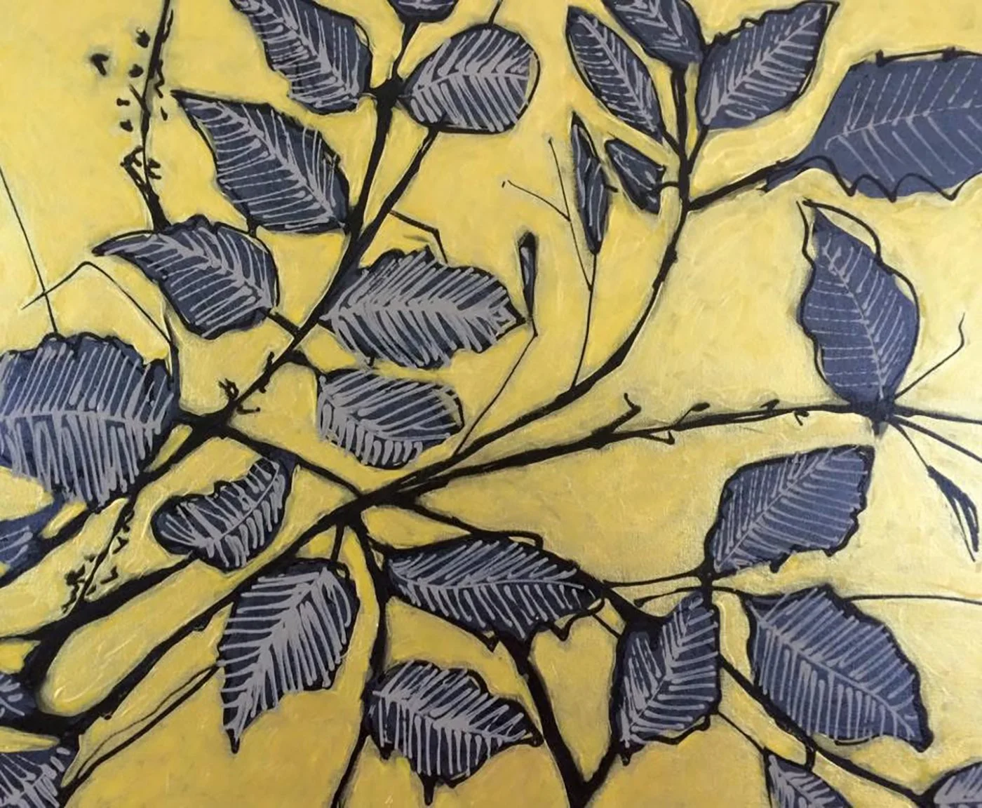 Tree Branch, acrylic on canvas, 24" x 30", Globesil, Inc.