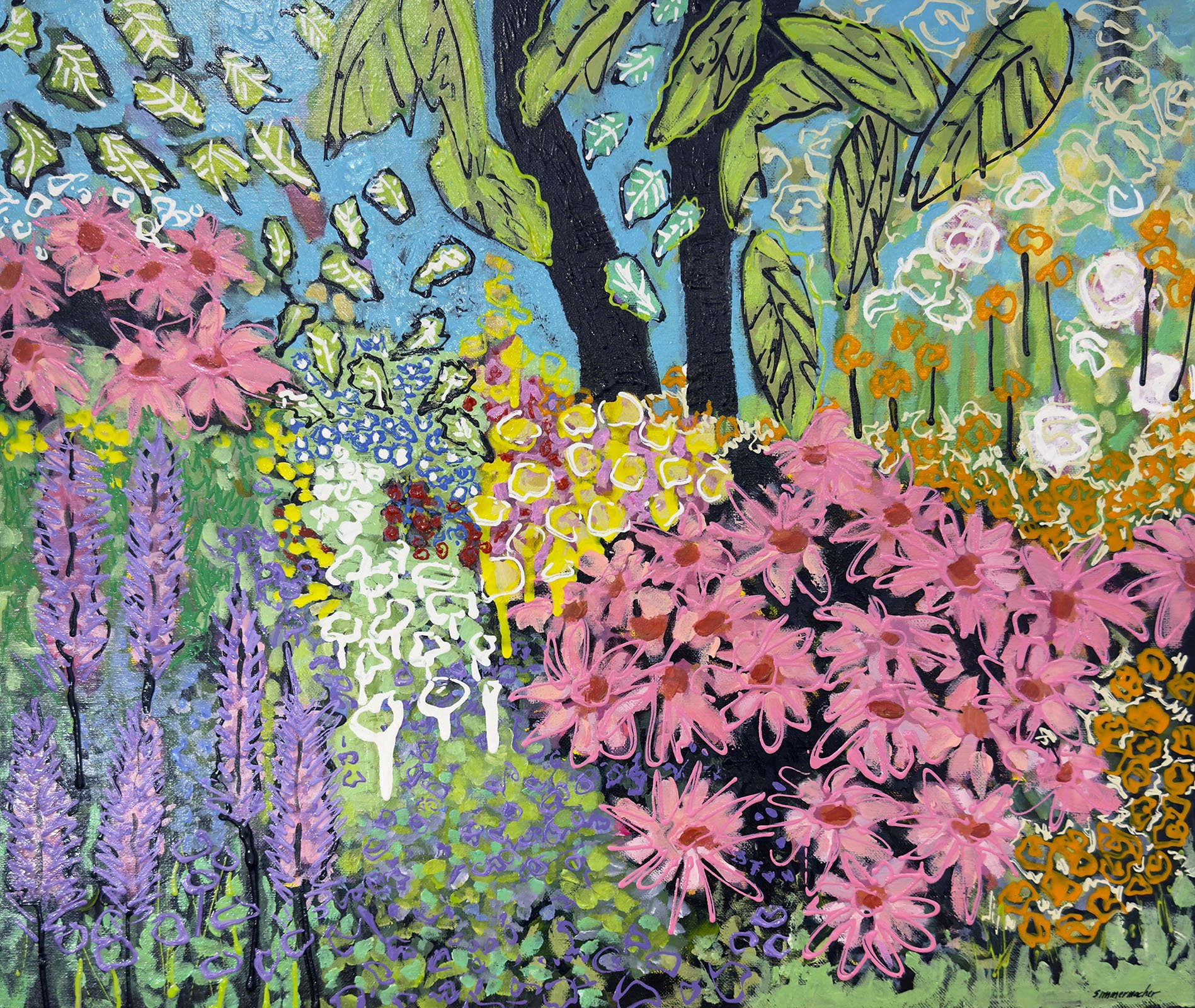 A Place to Dream, Acrylic on canvas, 20” x 24”. Includes canvas Floater Frame in Black, $1200