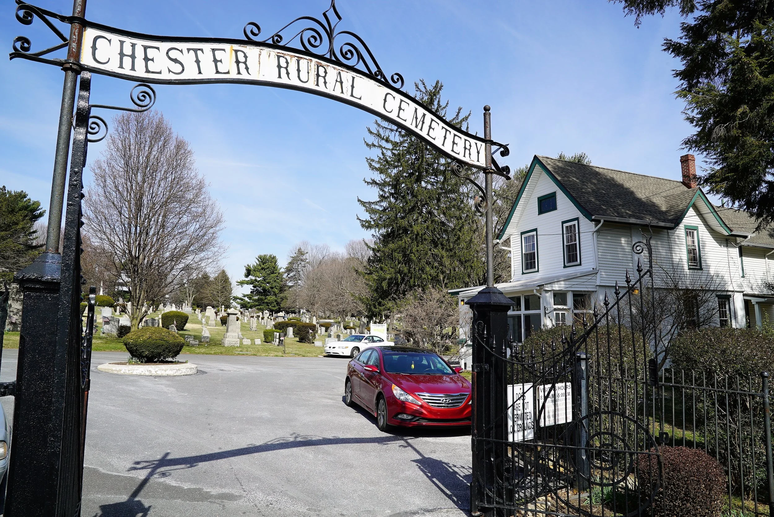 Main entrance to Chester Rural Cemetery, Chester, Pennsylvania.