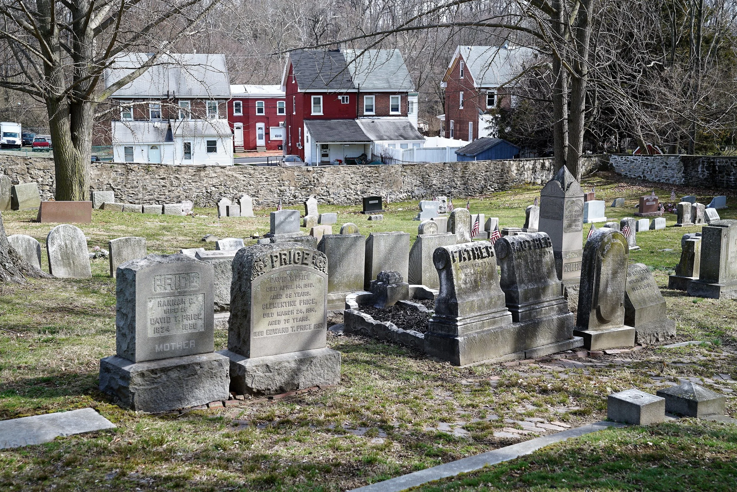 Photo: Upland Baptist Church Cemetery. Upland, Pennsylvania.