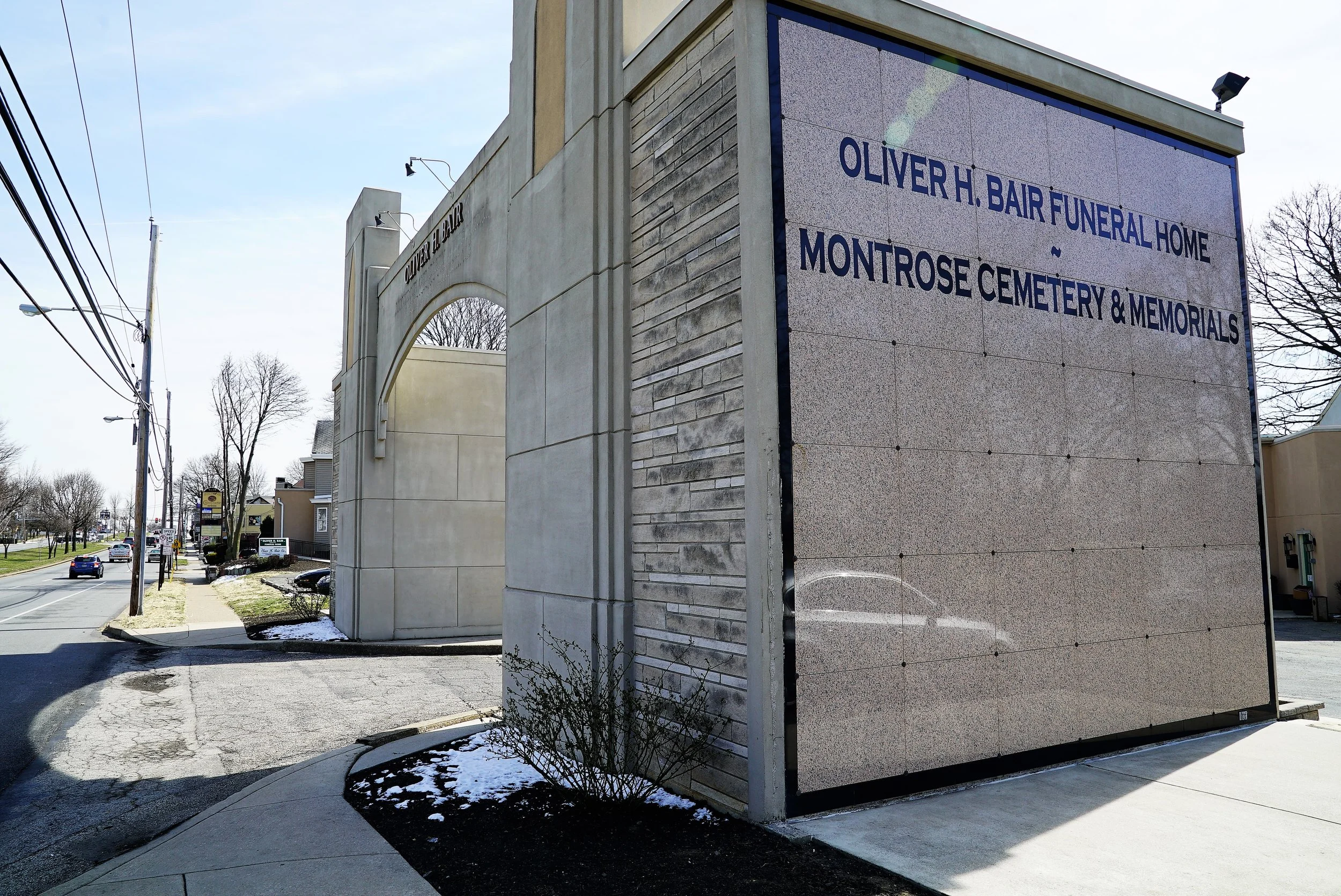 Entrance to Montrose Cemetery. Upper Darby, Pennsylvania.