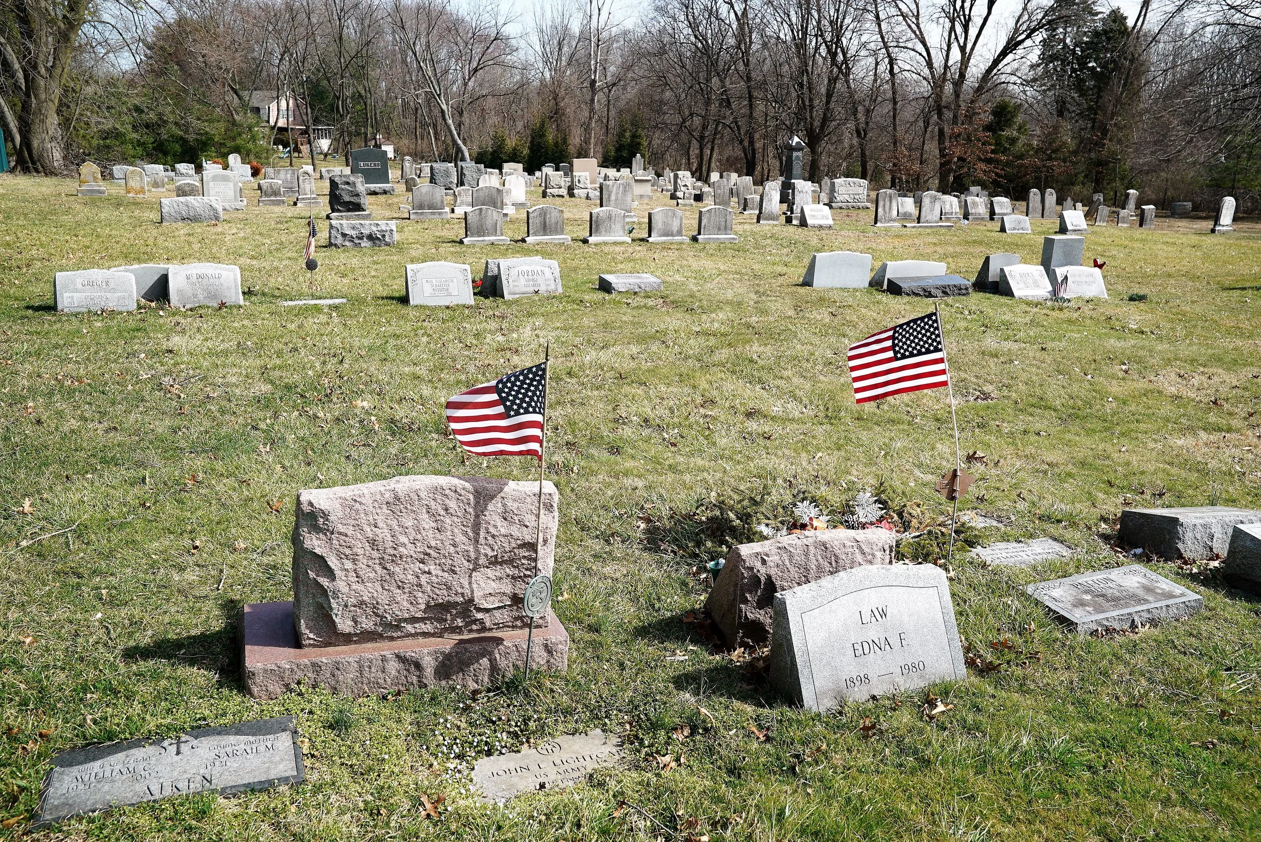 Photo: First Baptist Church Of Newtown Township Cemetery. It is small.