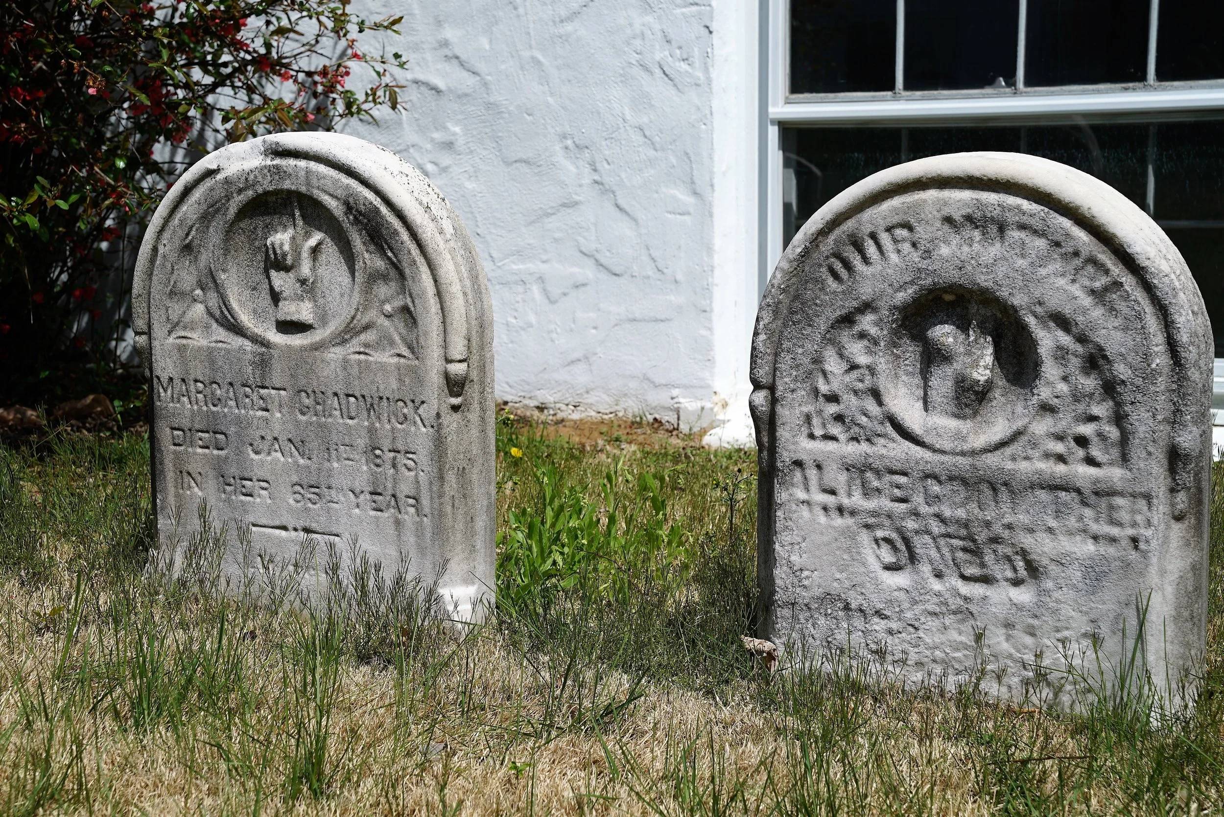 Old tombstones at The Blue Church. Springfield, PA.