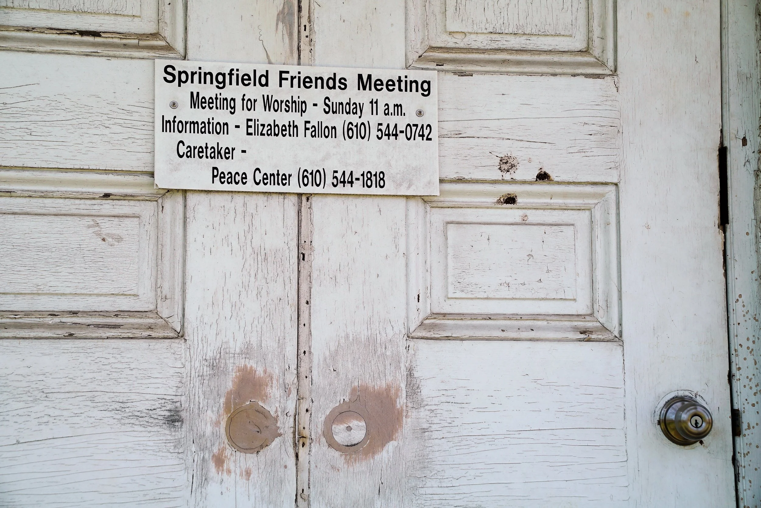 Entrance to the Springfield Friends Meeting House. Springfield, Pennsylvania.