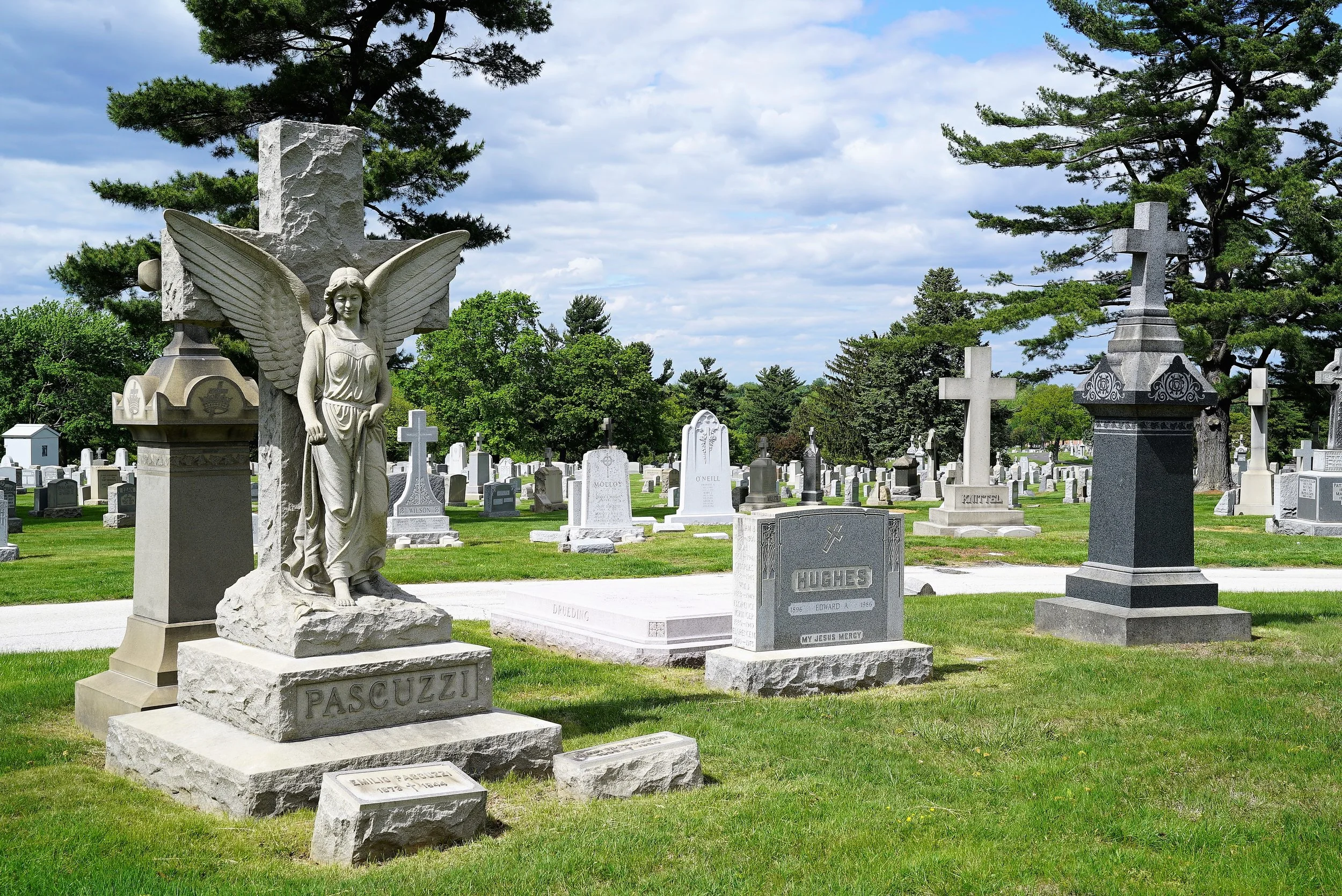 At Holy Sepulchre Cemetery. Cheltenham Township, Pennsylvania.