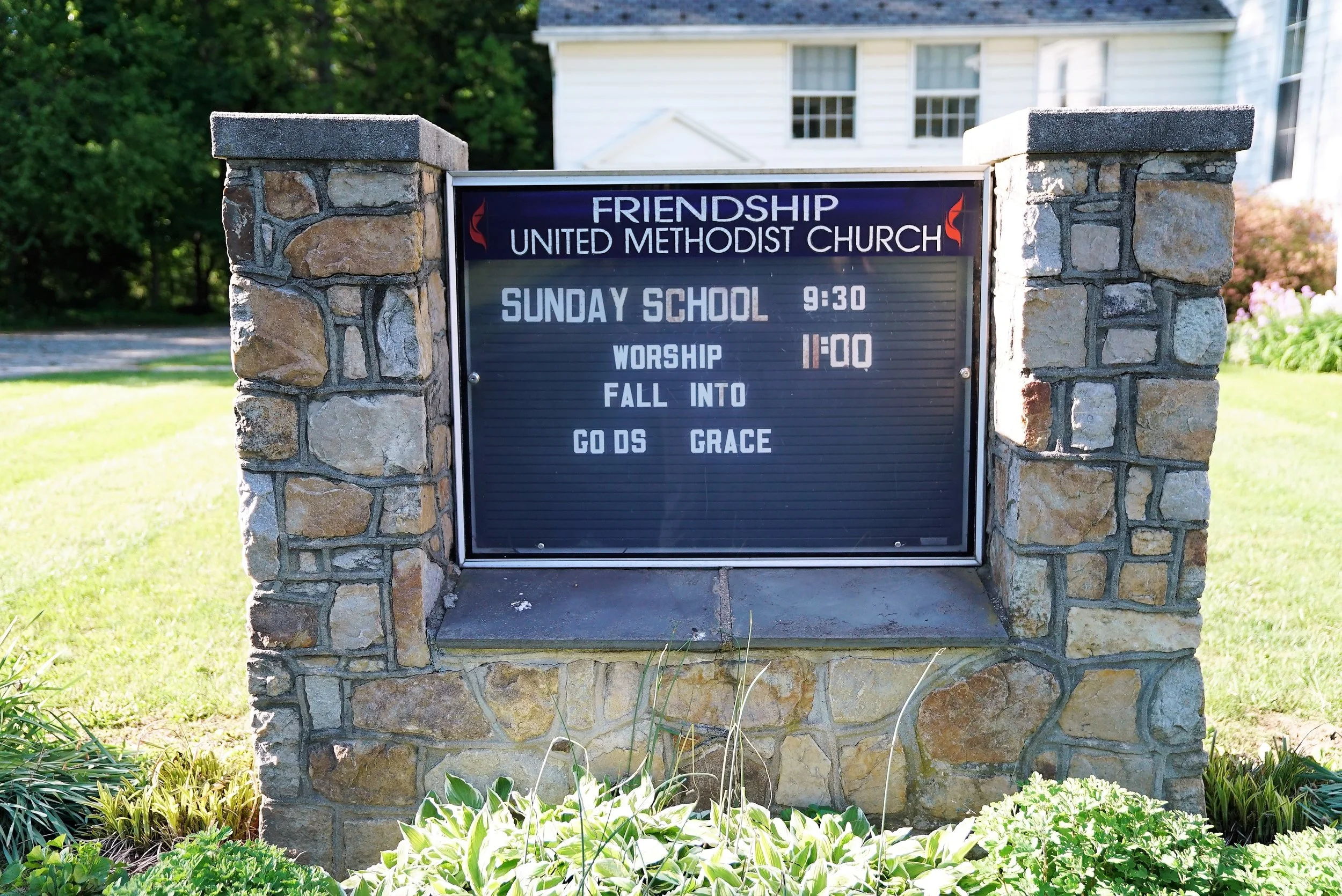 Sign at Friendship United Methodist Church Cemetery. Coatesville, Pennsylvania.