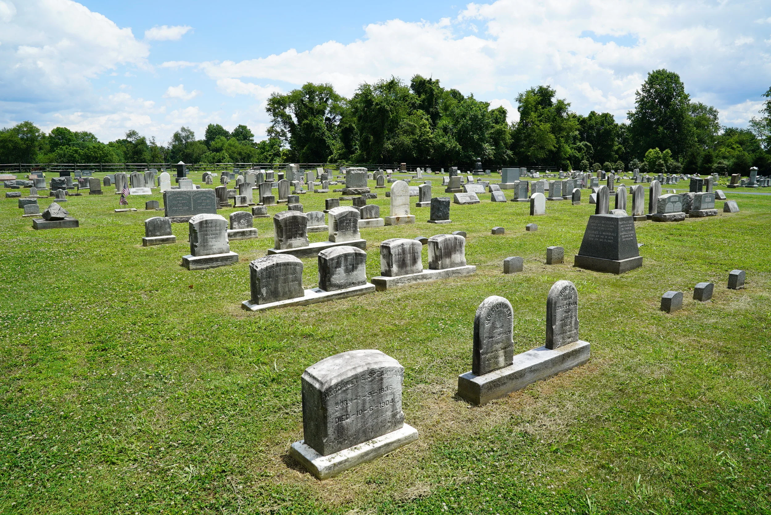 Bradford Cemetery. West Bradford Township, near the village of Marshallton, Pennsylvania.