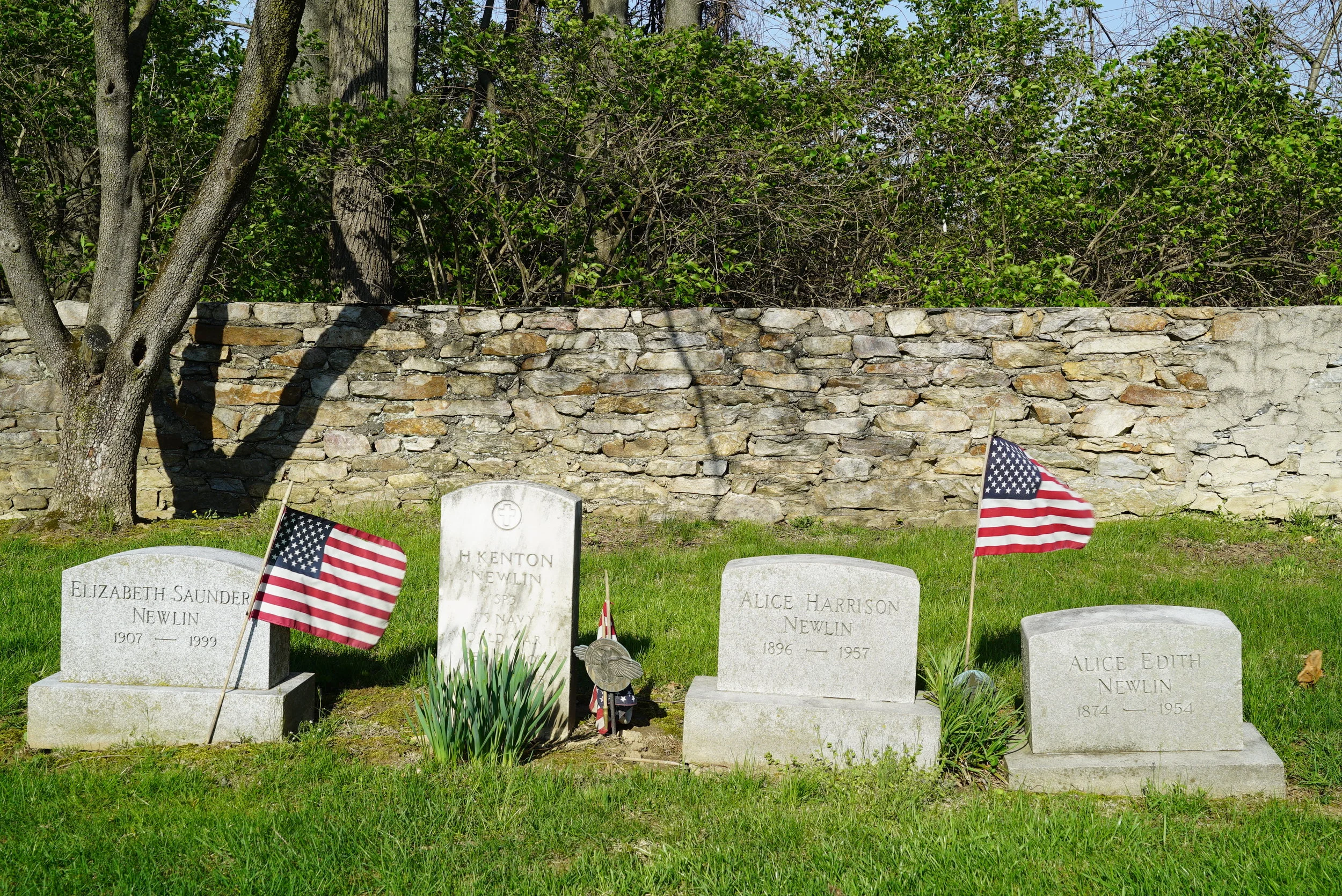 Tombstones at St. Paul's Episcopal Church Cemetery. Exton, Pennsylvania.