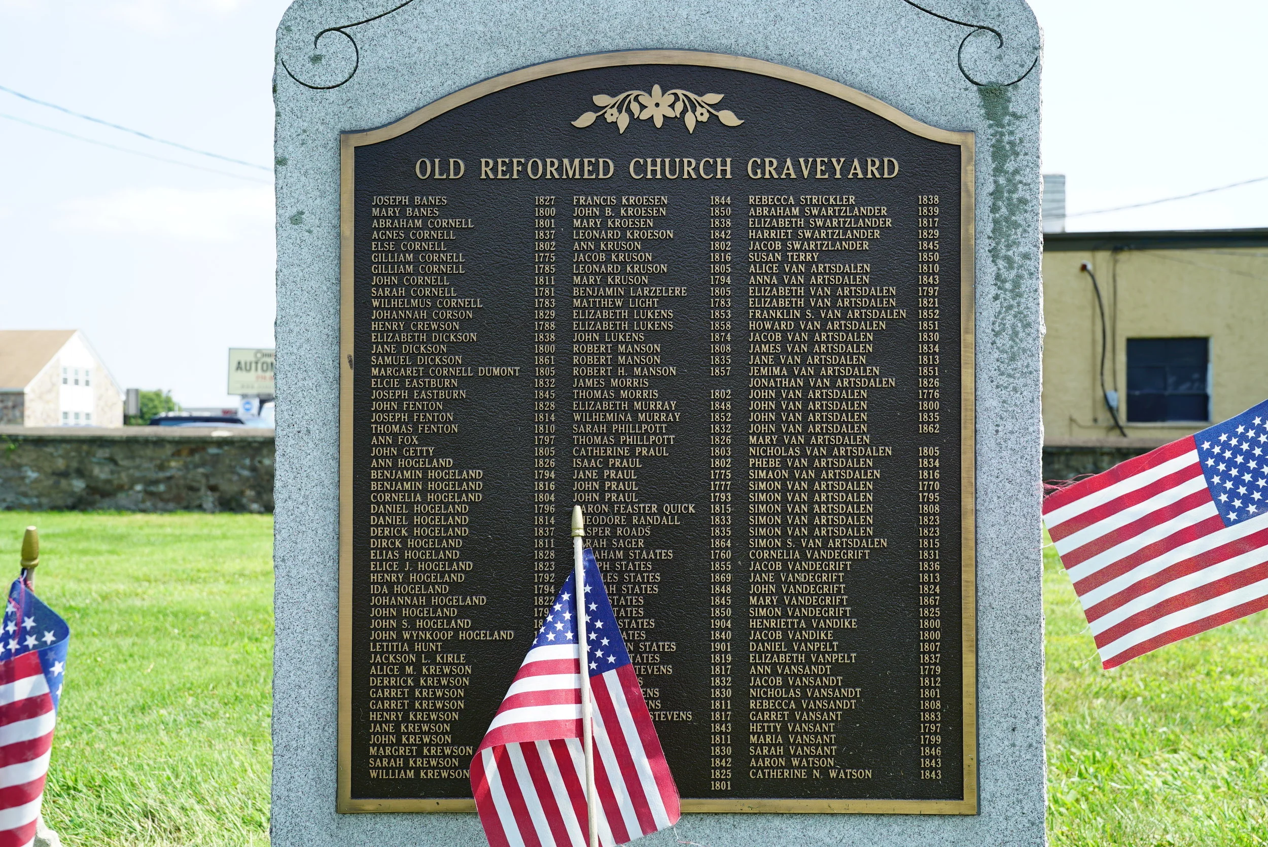On the site of the Reformed Church Graveyard - Feasterville, Pennsylvania