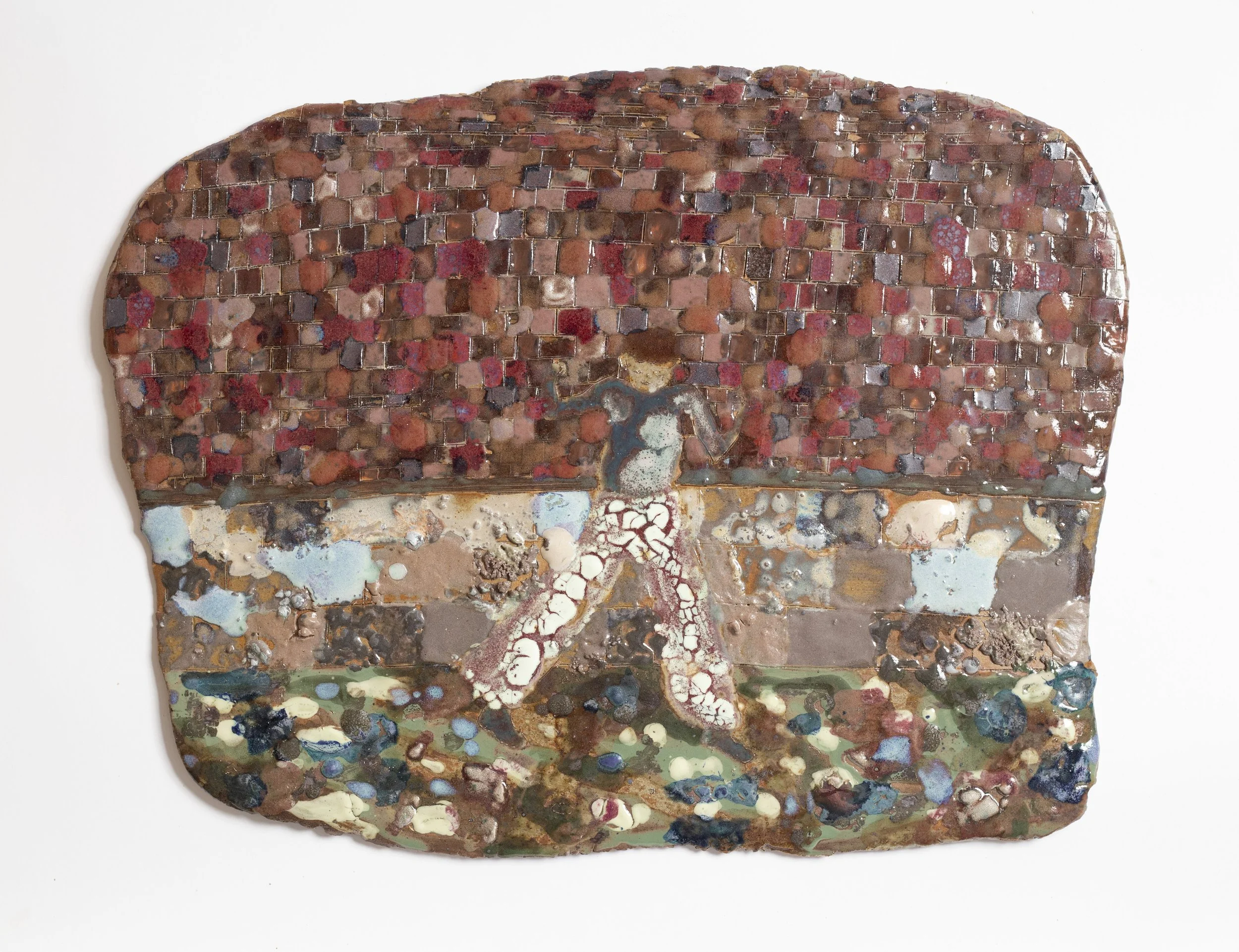 Facade Custom Glaze on Stoneware 20” x 15.25” 2021