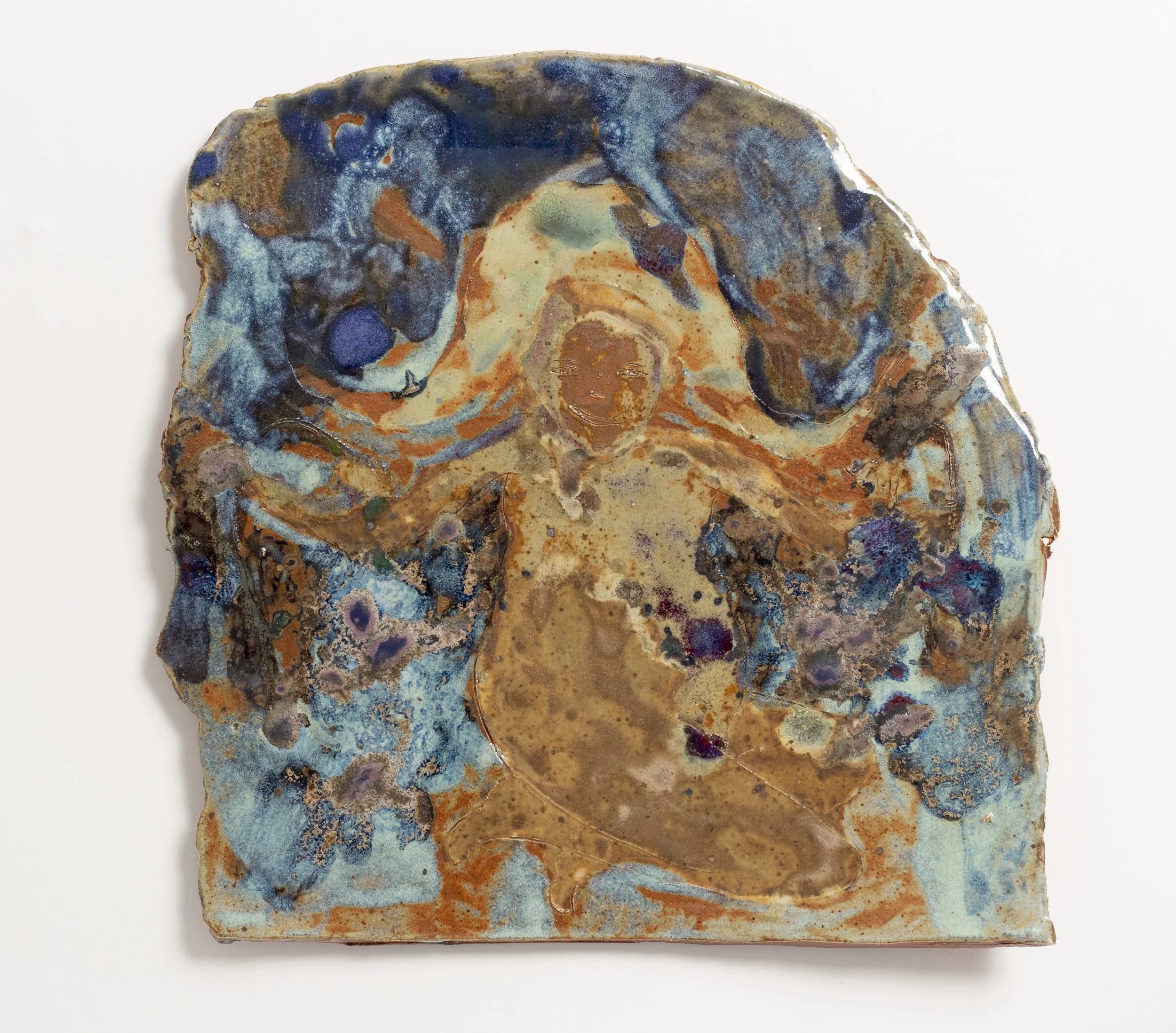 Miriam Soda Fired Custom Glaze on Stoneware 10” x 10” 2021