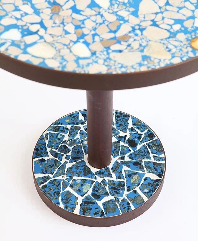 GENERAL Chelsea photographed by @lieslumdiewelt !
A Viennese coffee table made of terrazzo and oxidized iron. 
#terrazzo #coffeetable #newdesign #madeinvienna #designfelixmuhrhofer #kaffeehaus  #terrazzodesign #coffeehouse #interiordesign #vienna