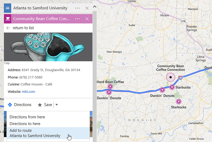 Imagine going to work or a meeting and wanting to fuel up - have you ever searched for a coffee on your route?