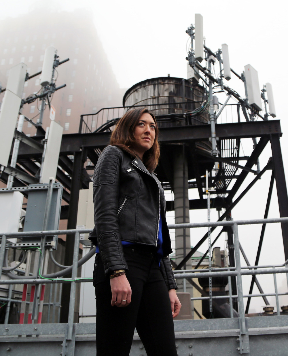 Rooftop shoot in the polar vortex and heels. What a champ, Sarah Hall, CEO of Harley & Co . (click for more!)