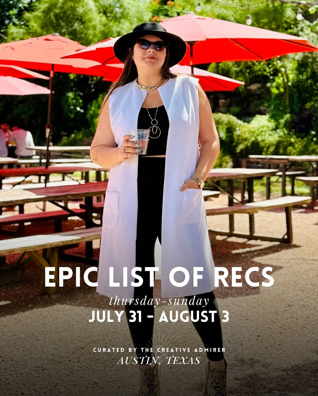 EPIC LIST OF ATX RECS 🙌 Thursday, July 31st - Sunday, August 3rd

More of a lighter weekend before we dive into August, but still three pages for Saturday! Make sure to check out these experiences:

👁️ @austinoysterco pop up @rockmanatx 
🧿 @flowst