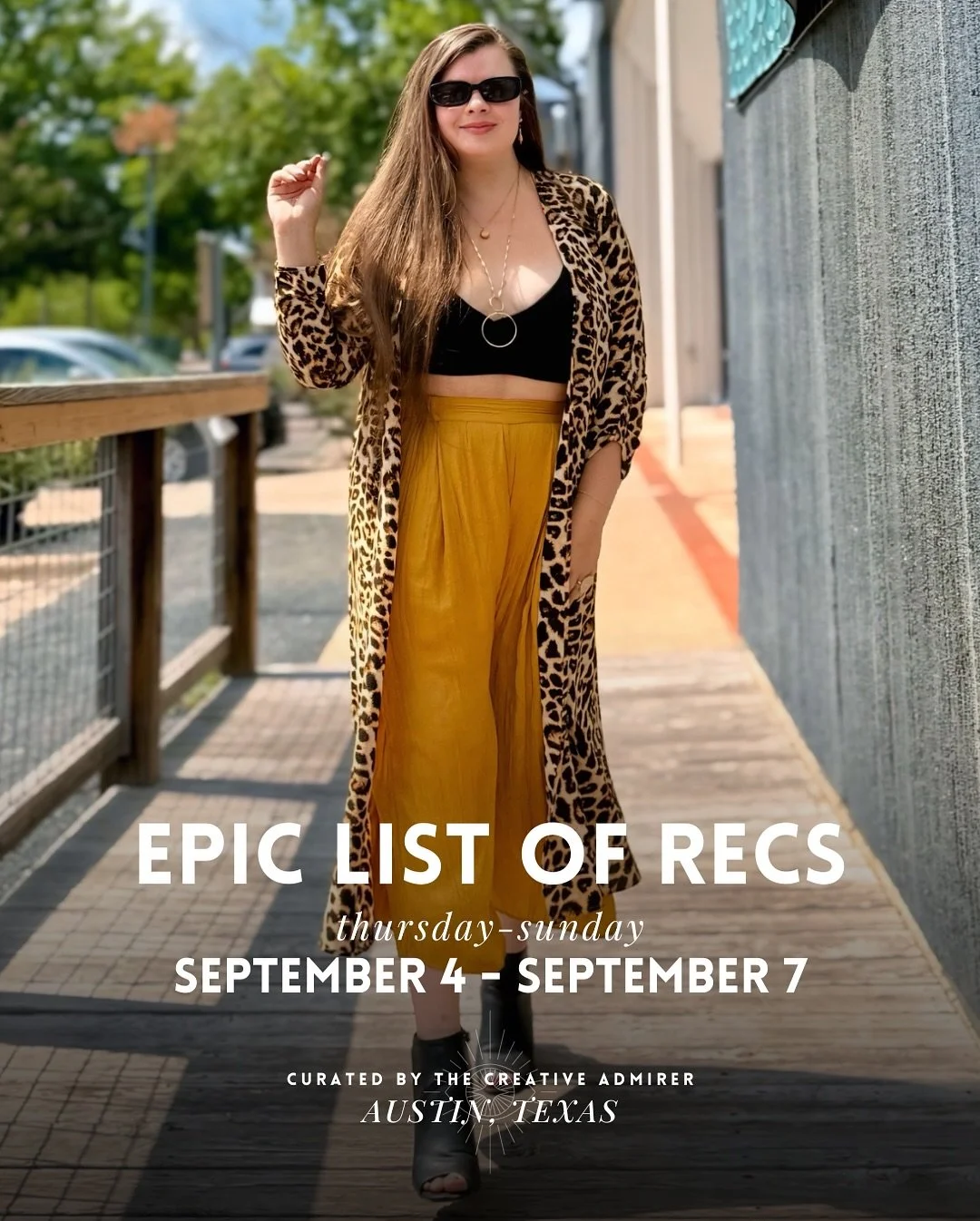 EPIC LIST OF ATX RECS 🙌 Thursday, September 4th - Sunday, September 7th 

~ Very nice start as we dive into September! Multiple pages per day of only the best local Austin recs! 

Make sure to check out: 
👁️ @southcongresshotel First Thursday
🧿 El