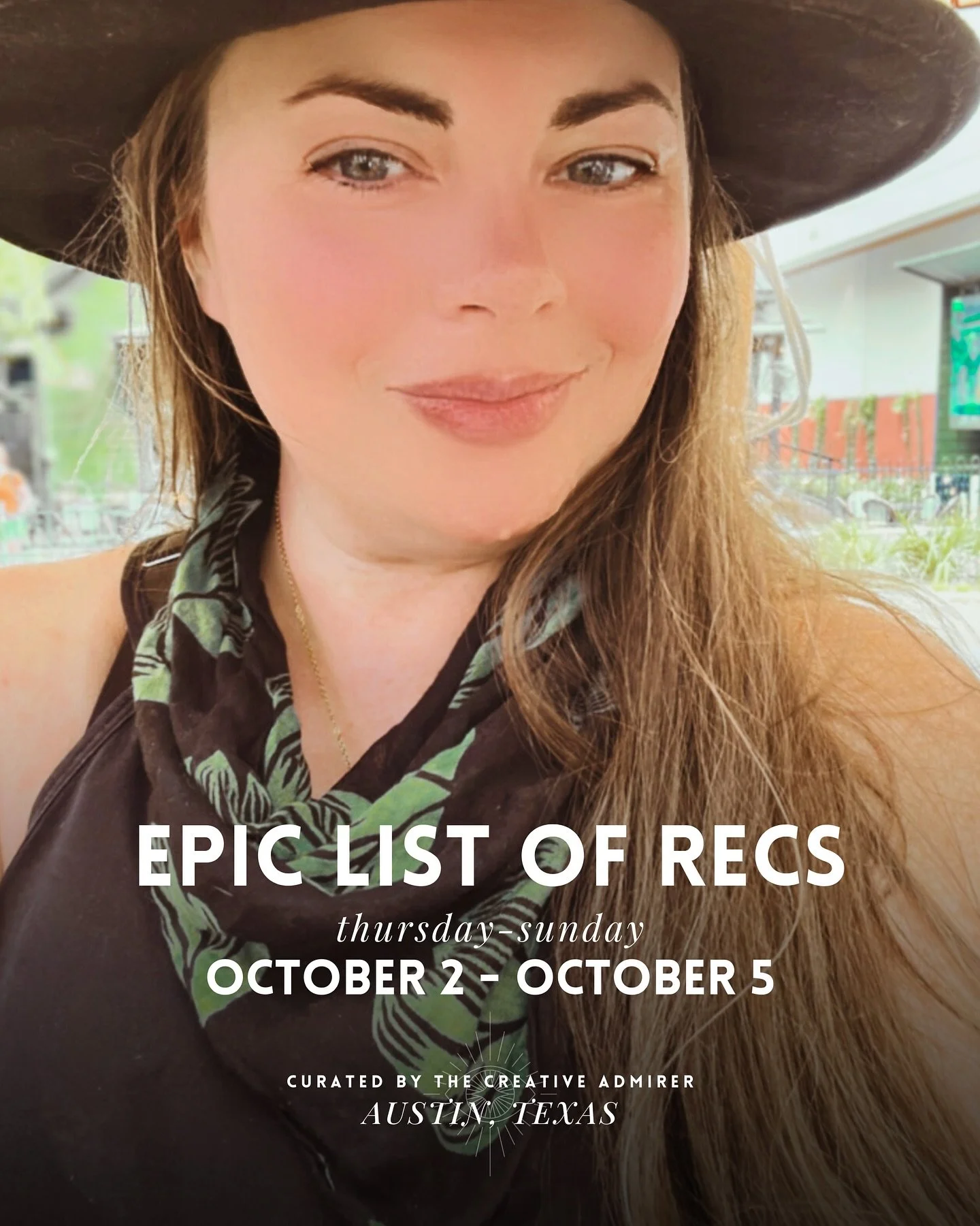 EPIC LIST OF ATX RECS 🙌 Thursday, October 2nd - Sunday, October 5th 

~ Obviously @aclfestival dominating the next two weeks but there&rsquo;s still a ton of other experiences to enjoy! 

Make sure to check out: 
🧿 Halloween / ACL Market @propagand