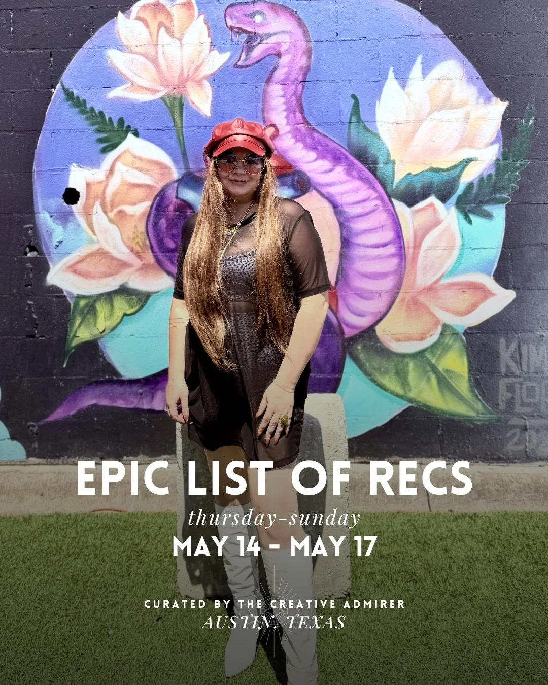 ✨EPIC LIST OF RECS: THURSDAY, MAY 14TH - SUNDAY, MAY 17TH 

~ The weather looks like it&rsquo;s going to cooperate so we can enjoy all the fun this weekend! Tons of markets, couple of grand openings and anniversary celebrations, all around a lovely b