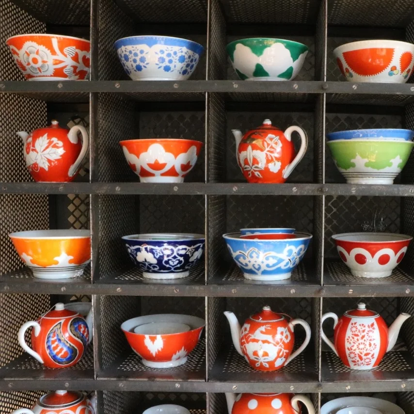 Copy of Copy of Copy of  vintage uzbek ikat tea pot uzbekistan vintage soviet vintage spring finn and co talin spring