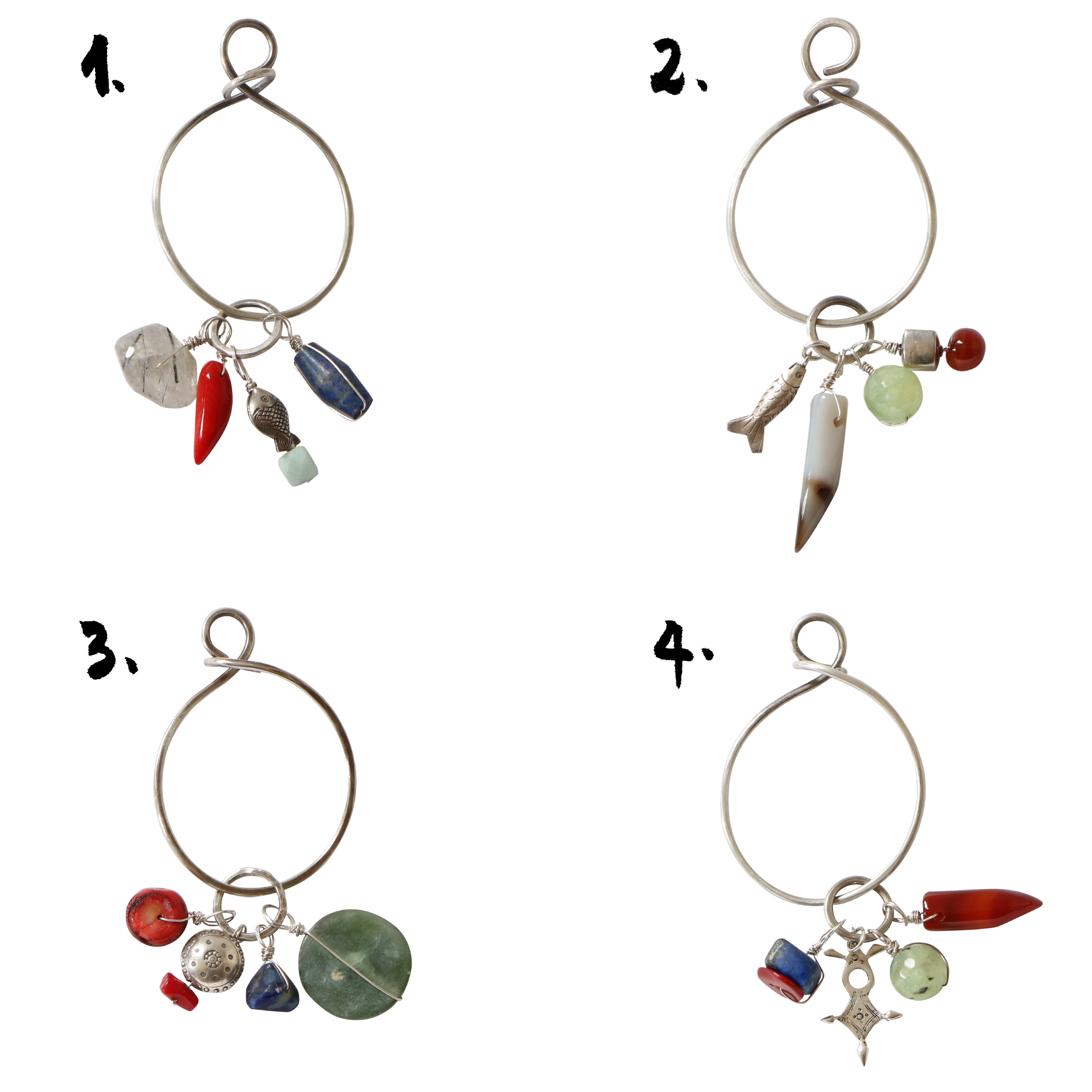 talisman sterling and semi precious stone bracelets