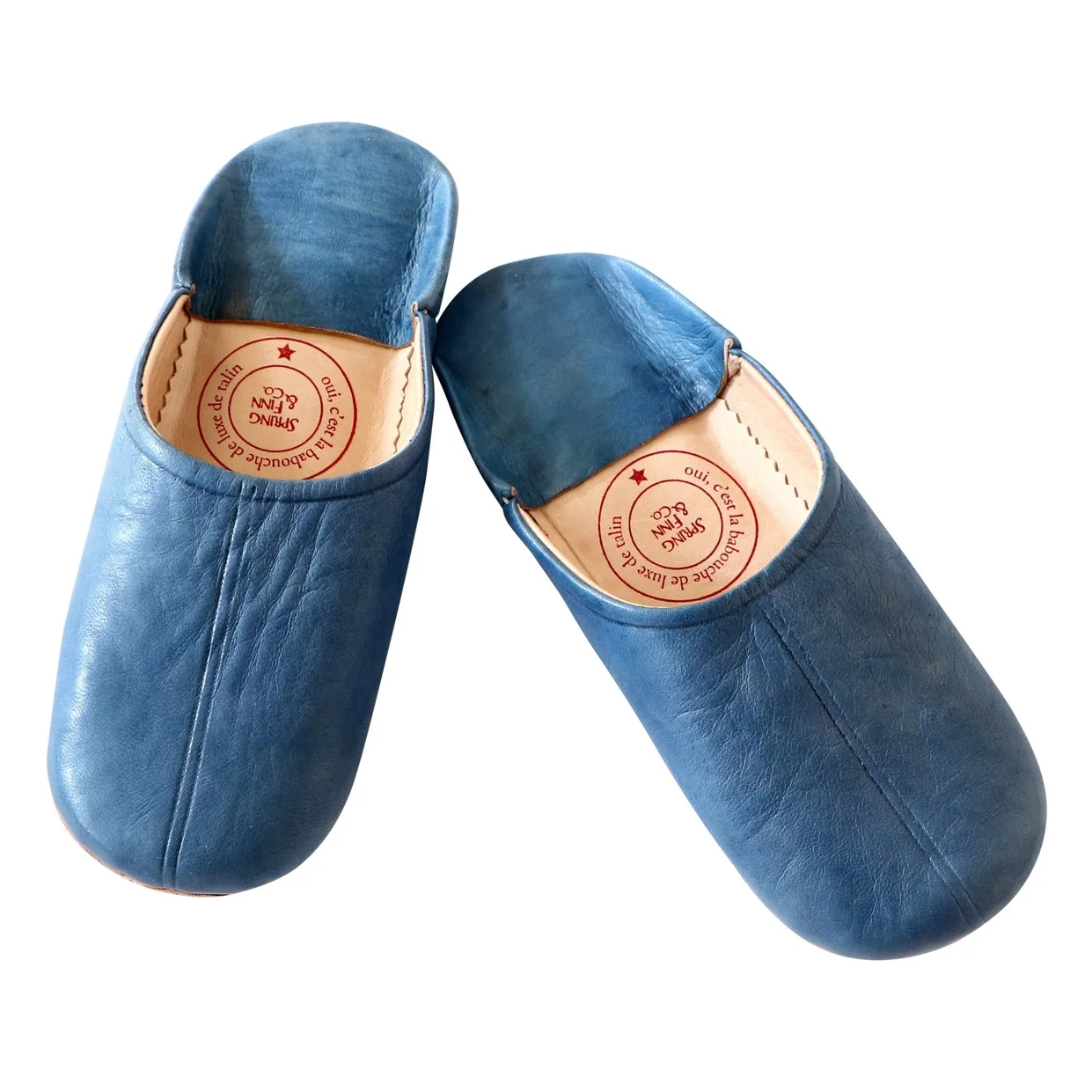 babouche de luxe blue