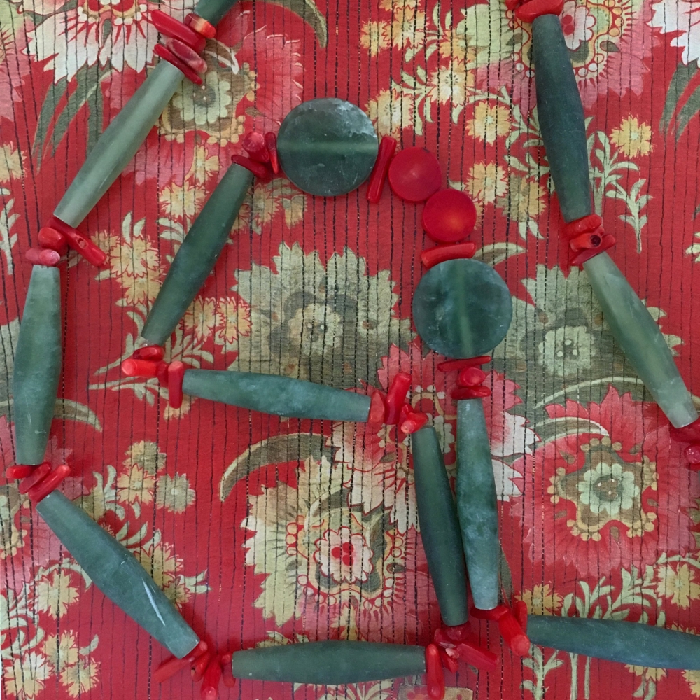 Hand carved Afghan Jade necklace 