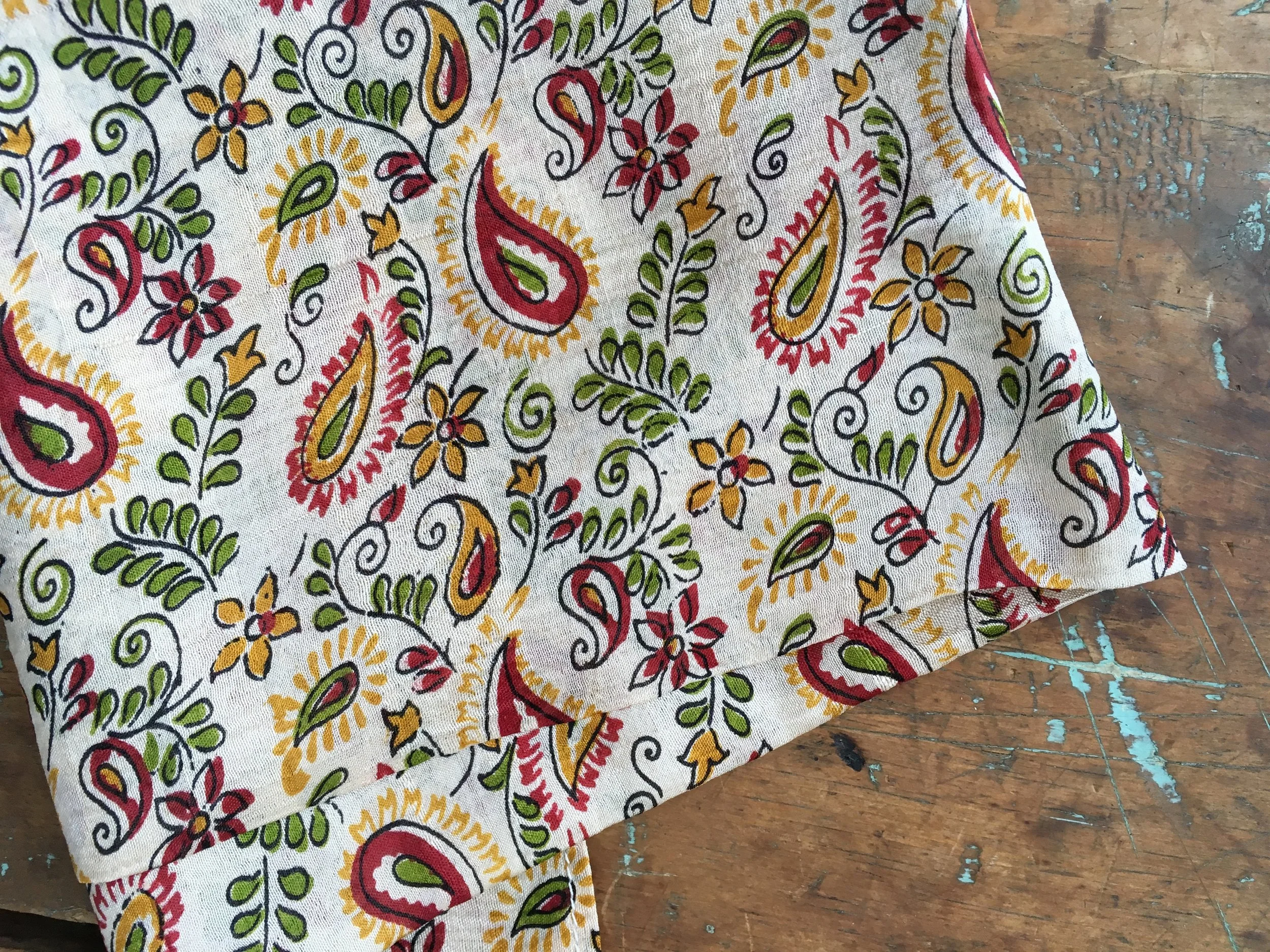 Fleur de Delhi Khadi Silk Carré spring finn and co