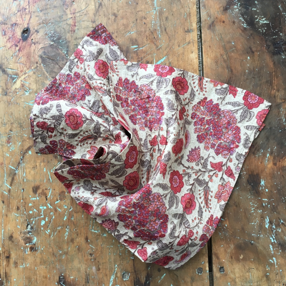 Sweet Garden Khadi Silk Carré spring finn and co