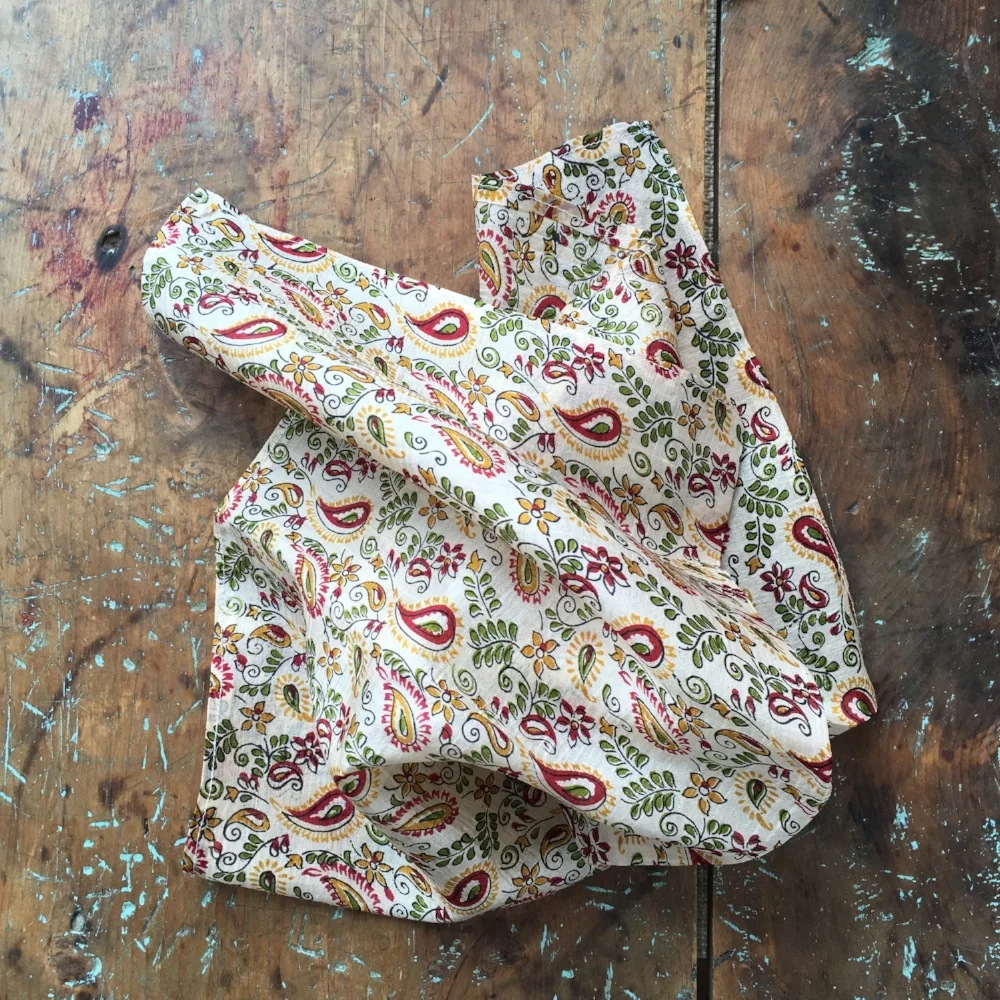 Fleur de Delhi Khadi Silk Carré spring finn and co