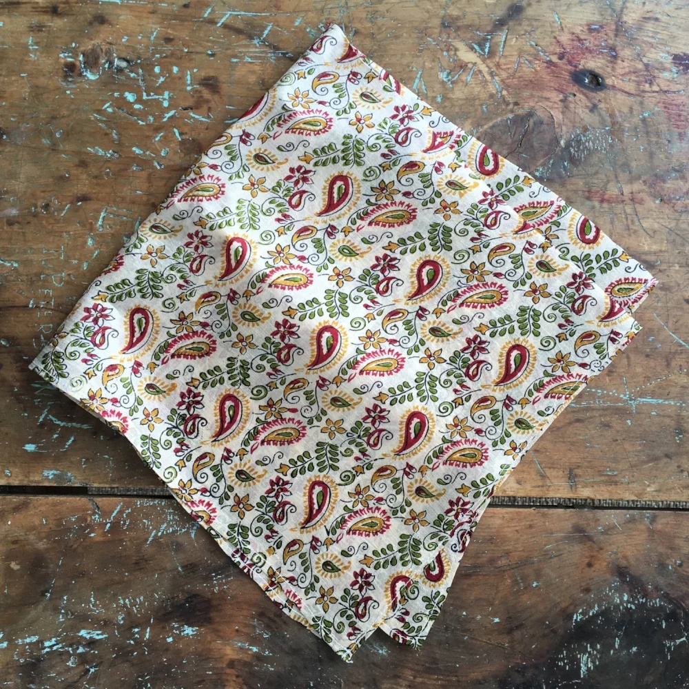 Fleur de Delhi Khadi Silk Carré spring finn and co