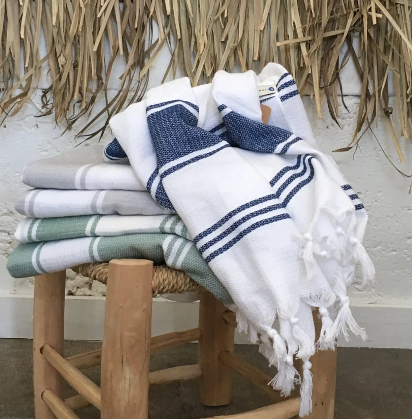 turkish hammam towel honeycomb pattern