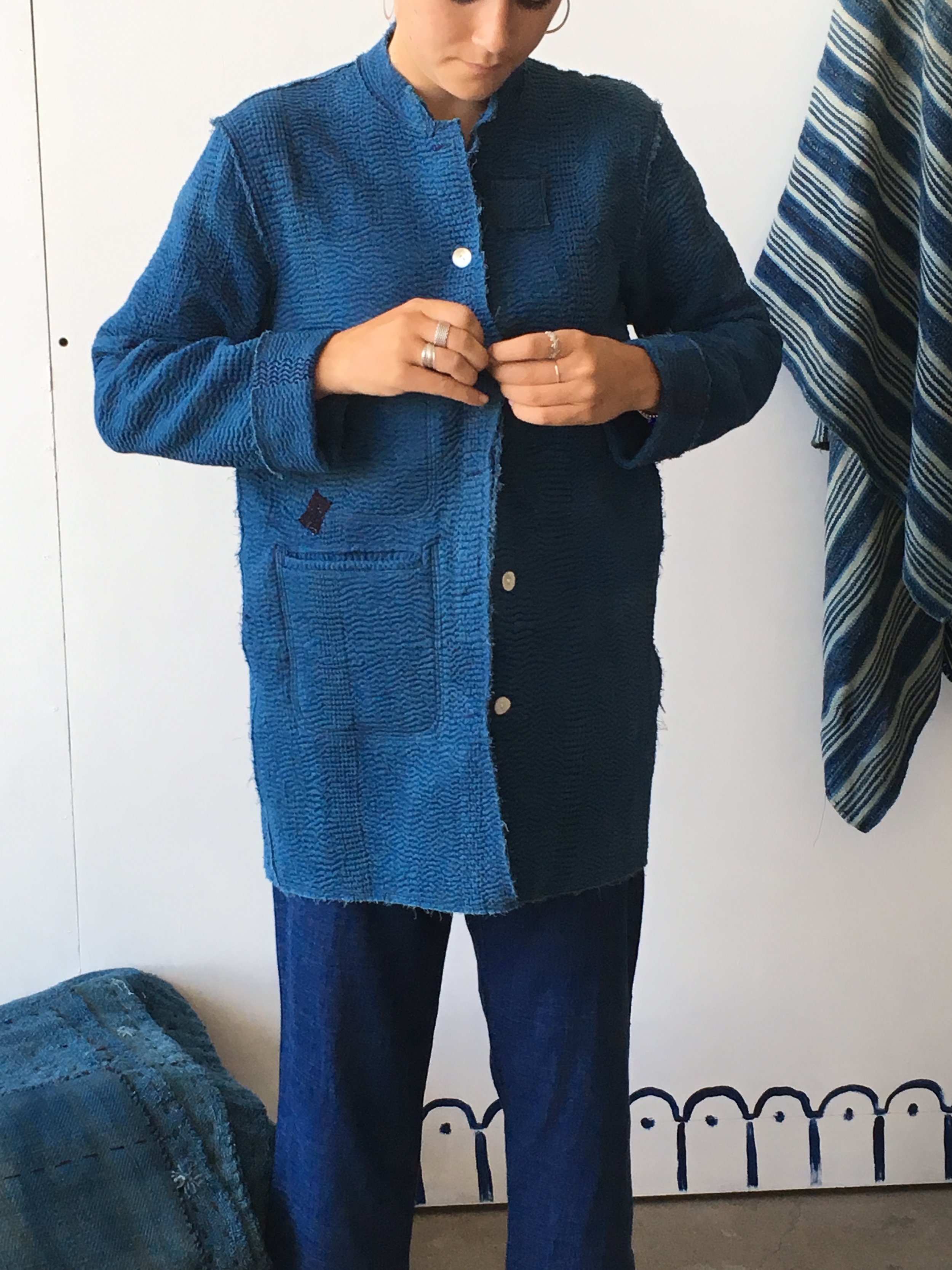 indigo coat