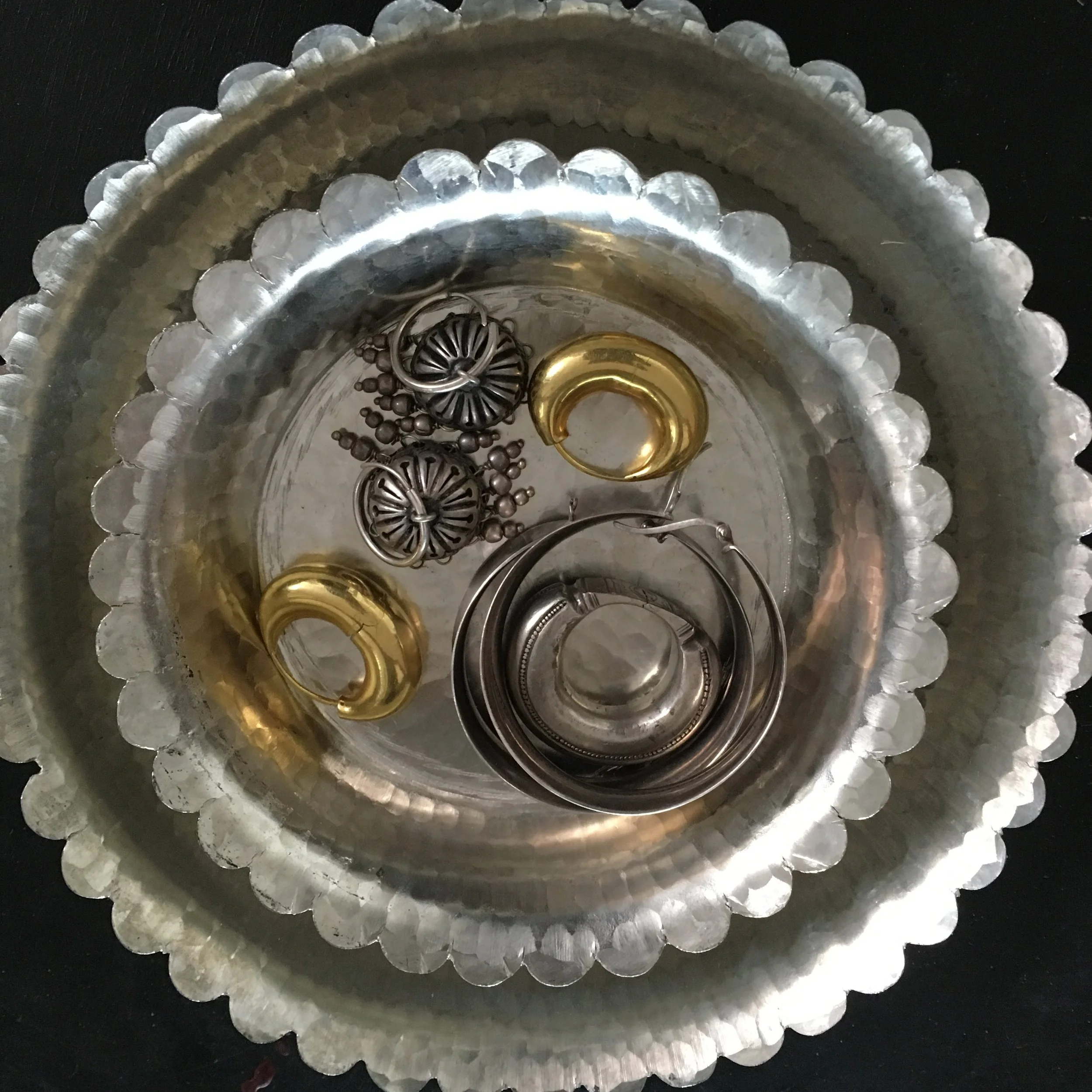 sculpted rim bowl silver ottoman spring finn &amp; co made in turkey hammam handmade