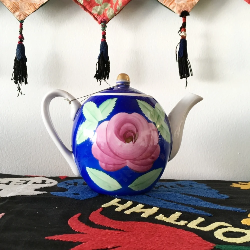 vintage uzbek ikat tea pot uzbekistan vintage soviet vintage spring finn and co talin spring