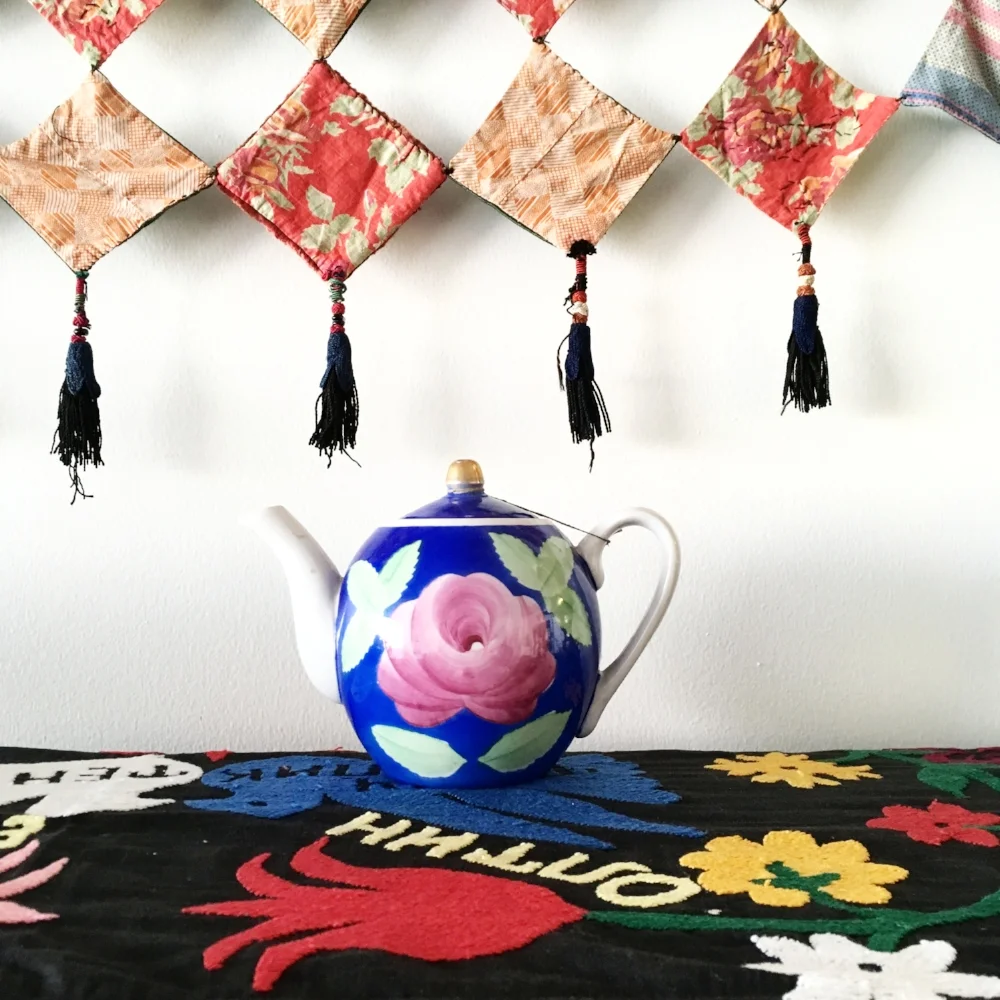 vintage uzbek ikat tea pot uzbekistan vintage soviet vintage spring finn and co talin spring
