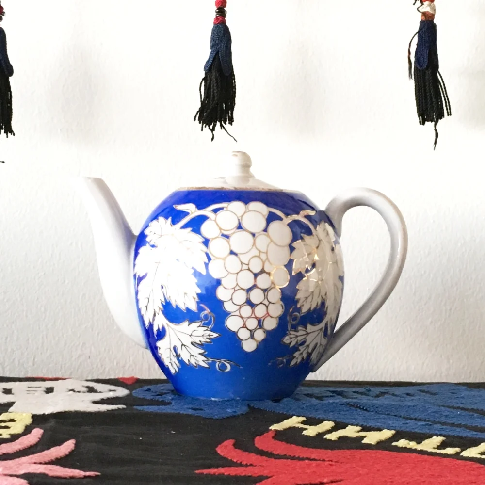 vintage uzbek ikat tea pot uzbekistan vintage soviet vintage spring finn and co talin spring